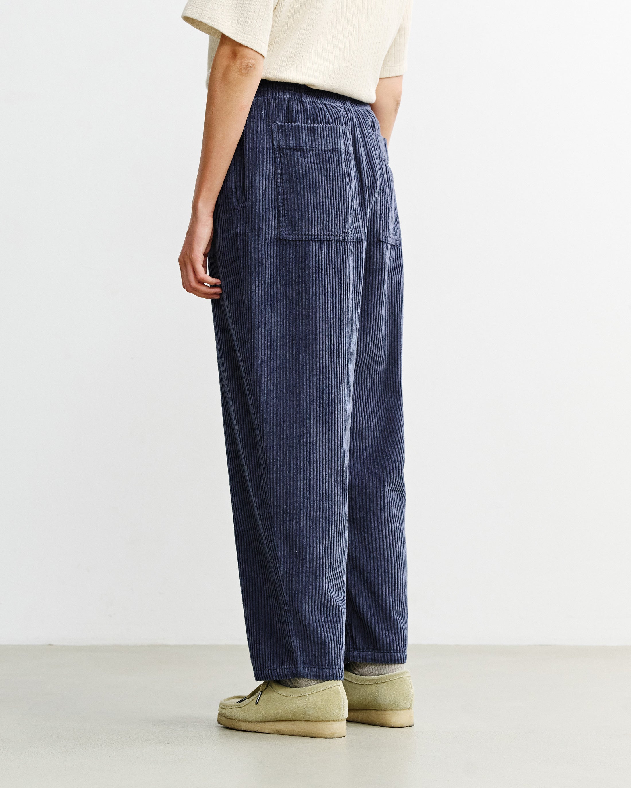 Blaue Cordhose Weit aus Bio-Baumwolle von Rotholz