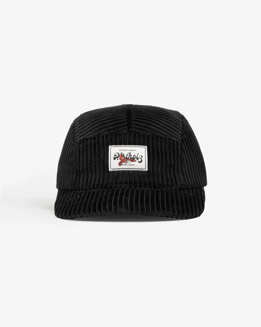 Black Cap Cord 5-Panel made from 100% organic cotton by Rotholz