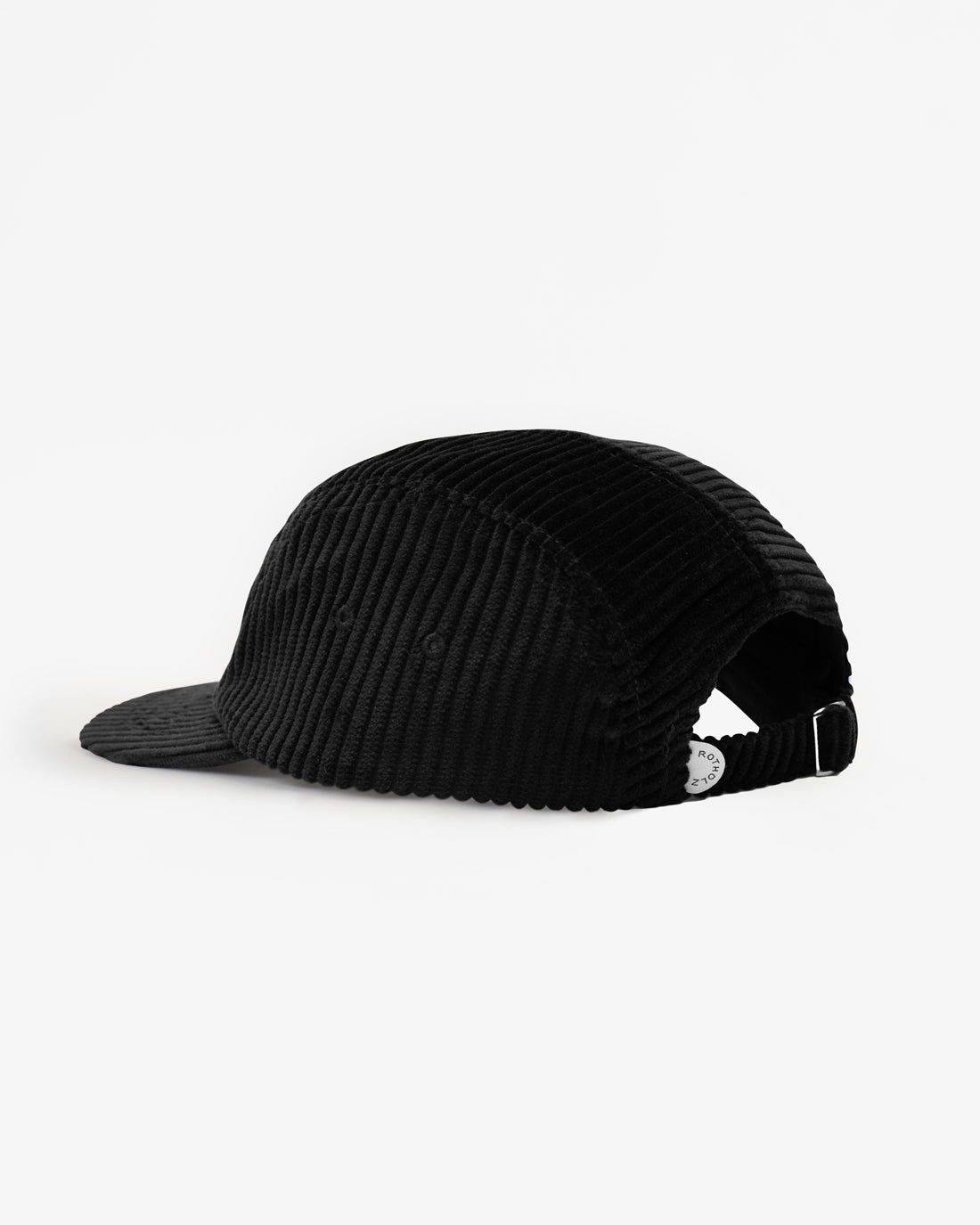 Schwarze Cap Cord 5-Panel aus 100% Bio-Baumwolle von Rotholz