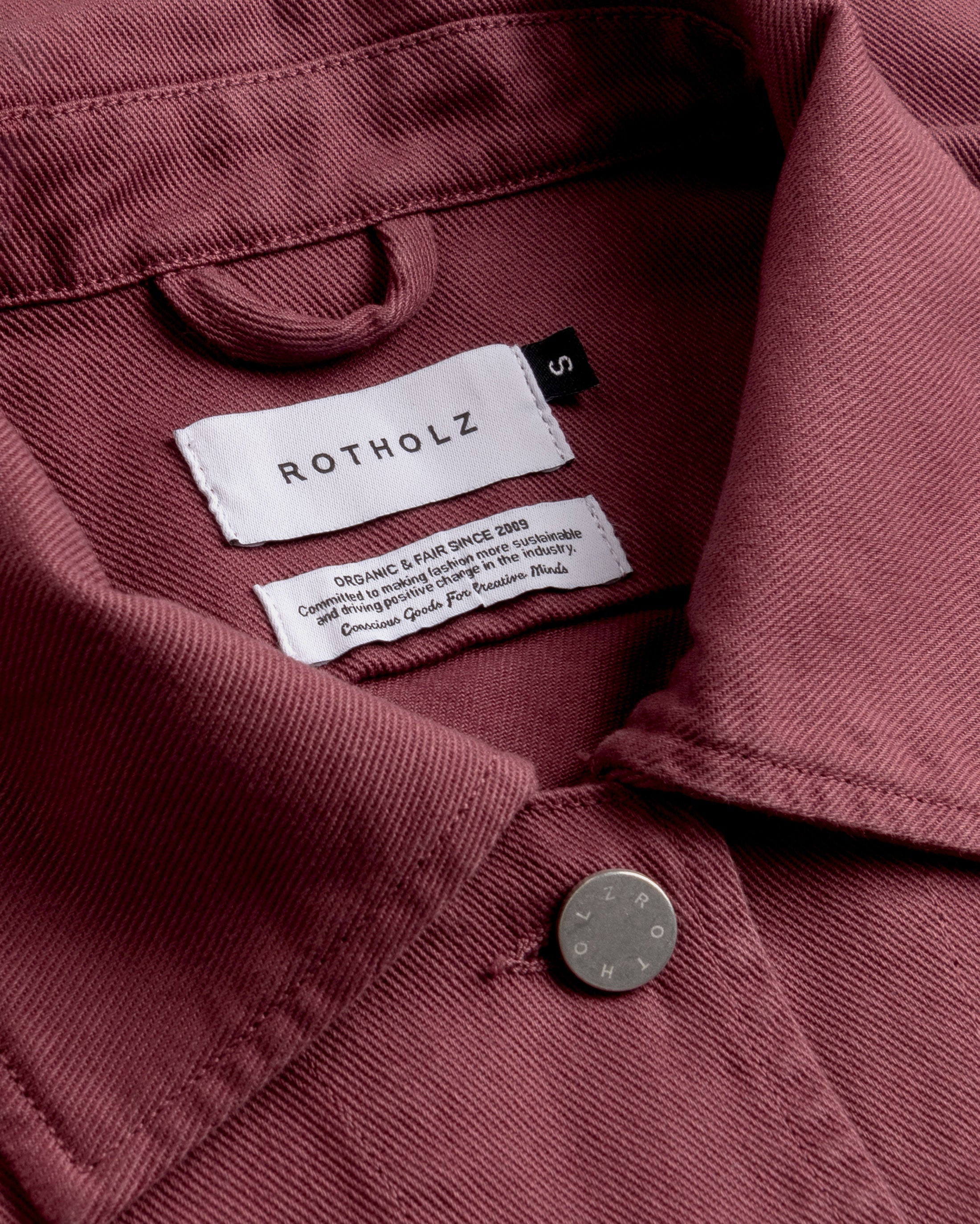Rote Jacke Kurz aus 100% Bio-Baumwolle von Rotholz