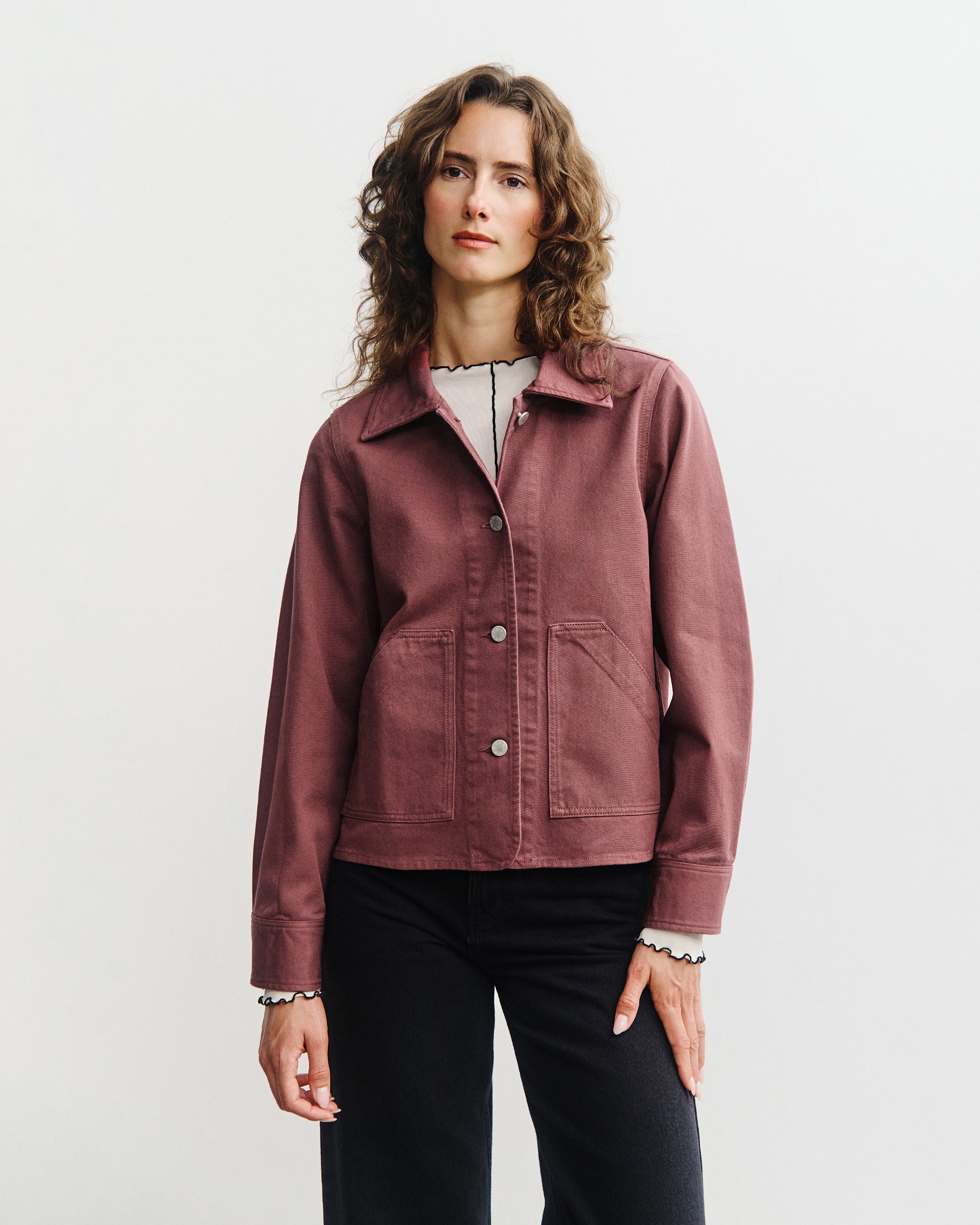 Rote Jacke Kurz aus 100% Bio-Baumwolle von Rotholz