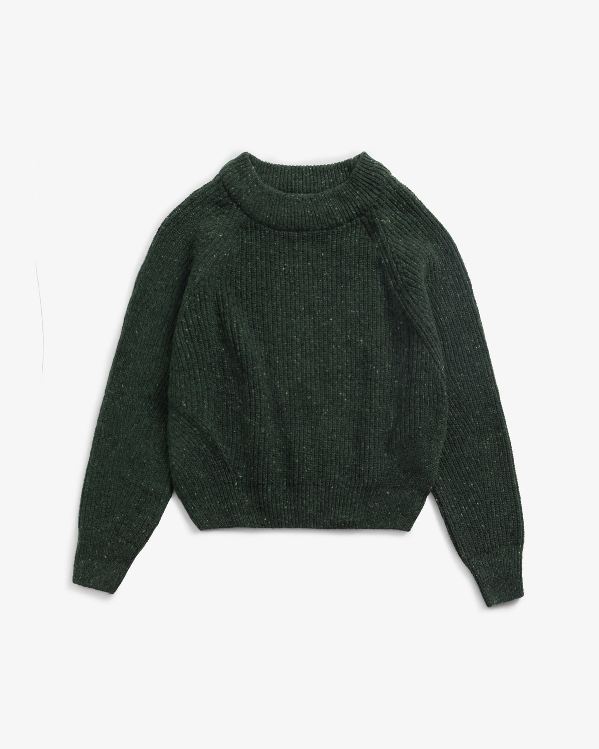 Grüner Kurzer Strickpullover aus Merinowolle von Rotholz