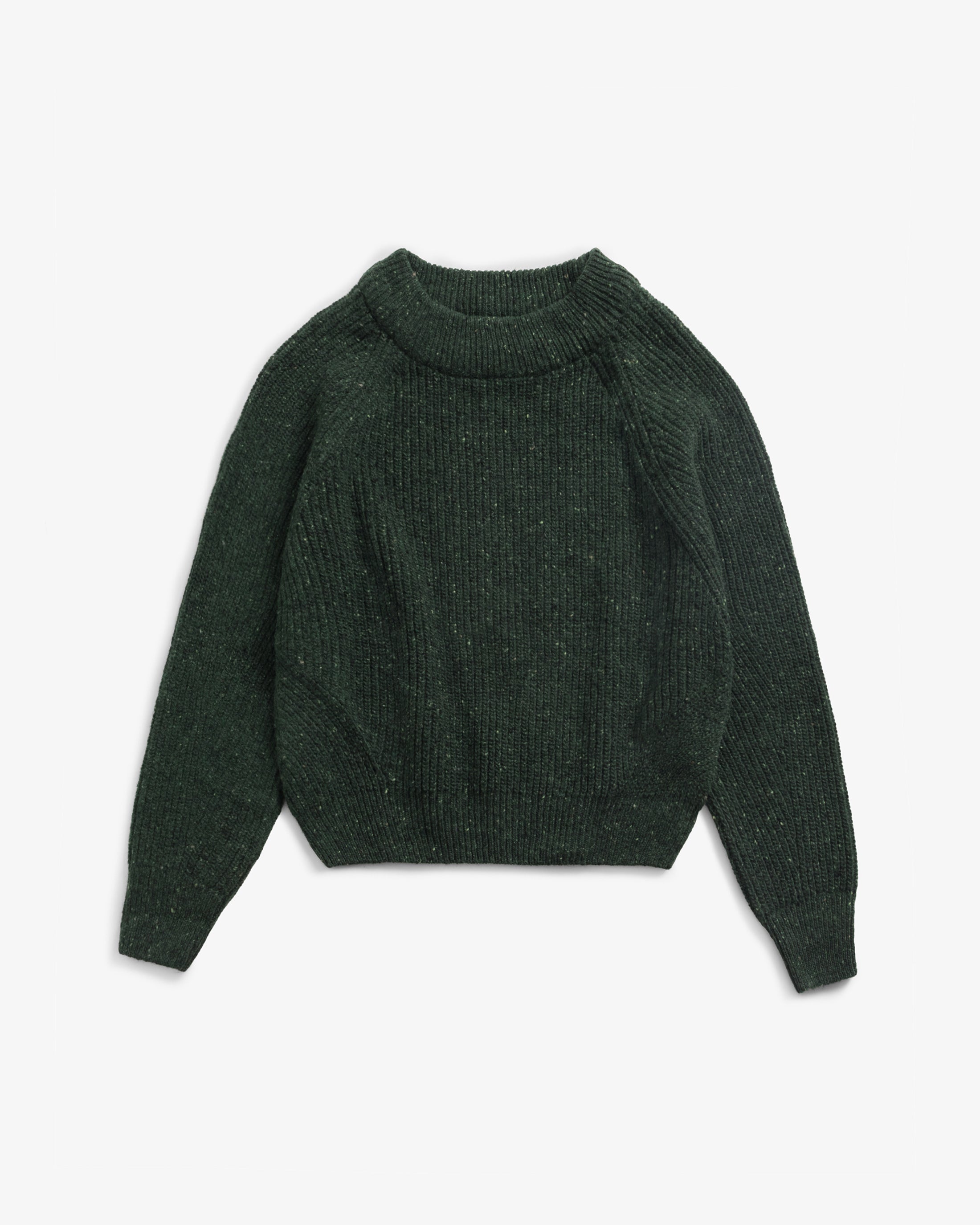 Grüner Kurzer Strickpullover aus Merinowolle von Rotholz