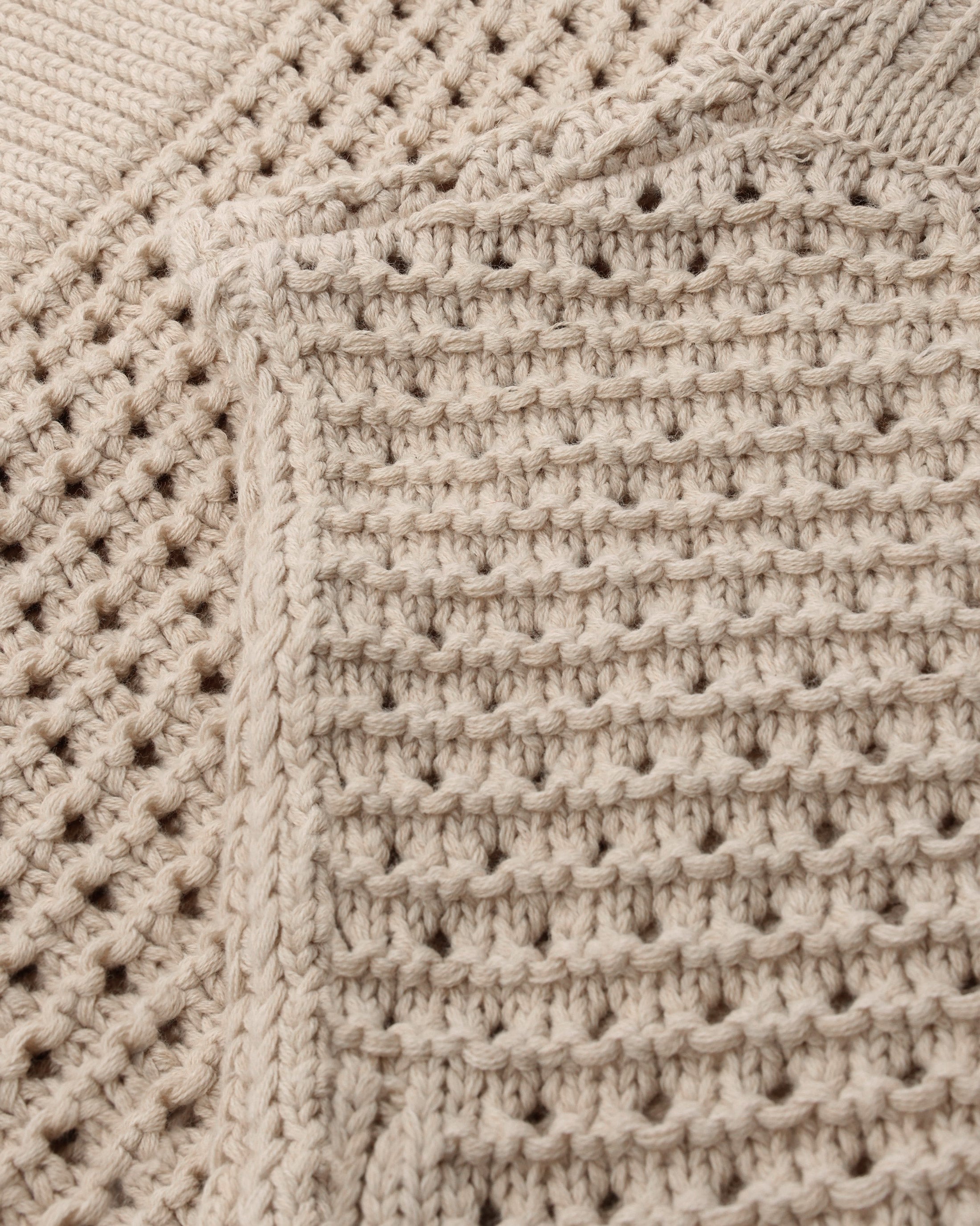 Gilet tricoté beige en 100 % coton biologique de Rotholz