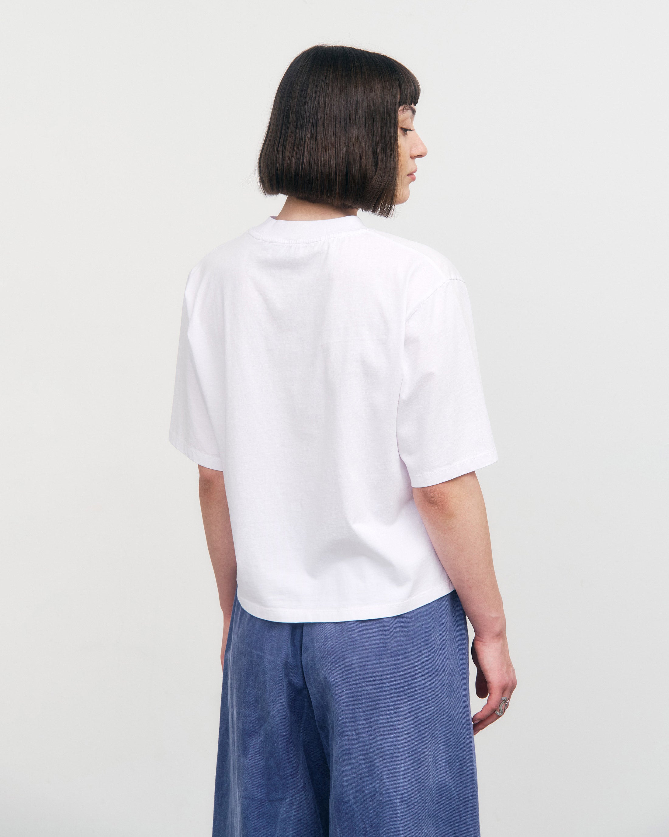 T-shirt blanc en coton biologique par Rotholz