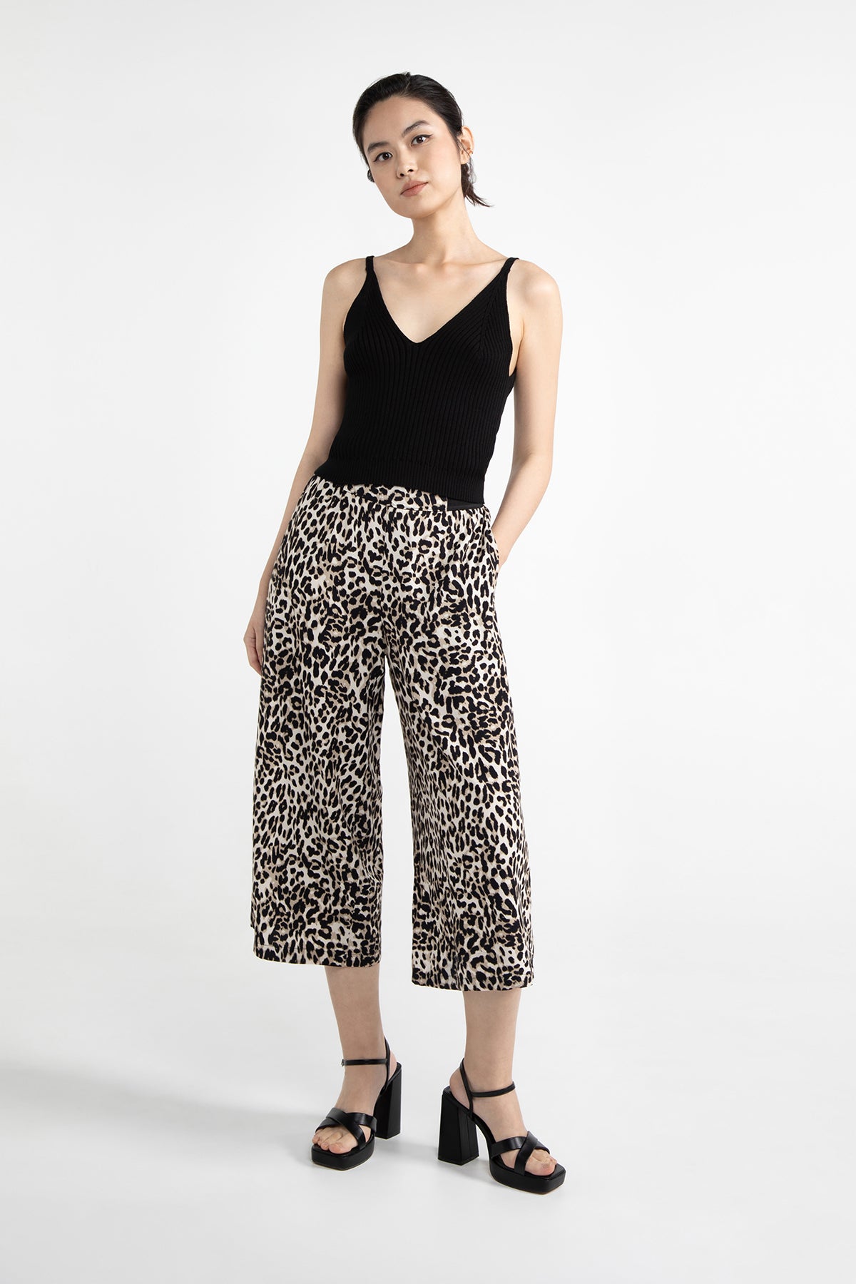 TAVIRA trousers in Leo Jacquard by LOVJOI made of Cupro and Ecovero™
