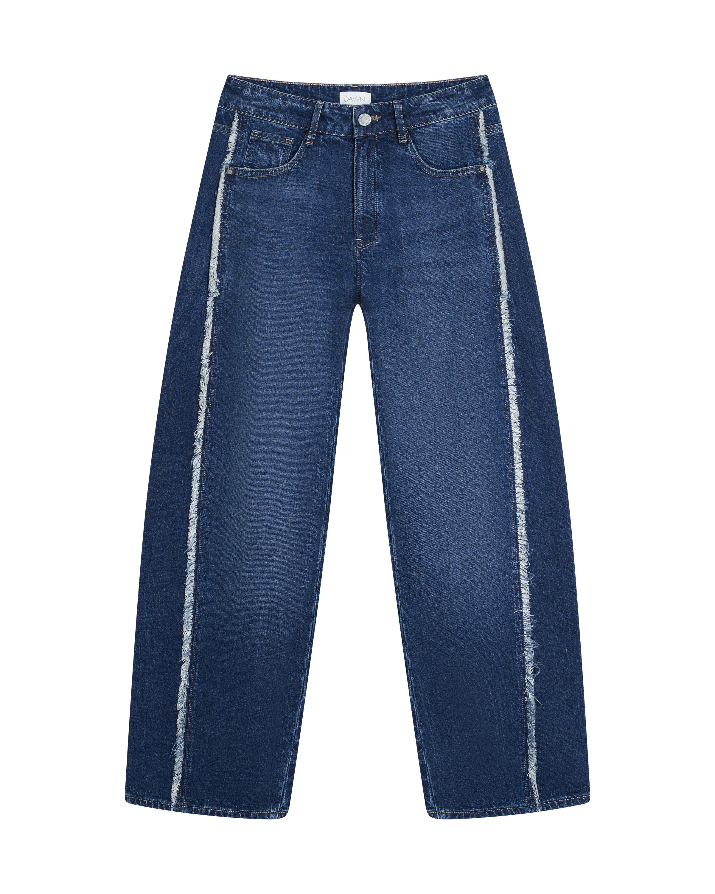 Dunkelblaue Jeans ASH Barrel Leg aus Bio-Baumwolle von Dawn Denim