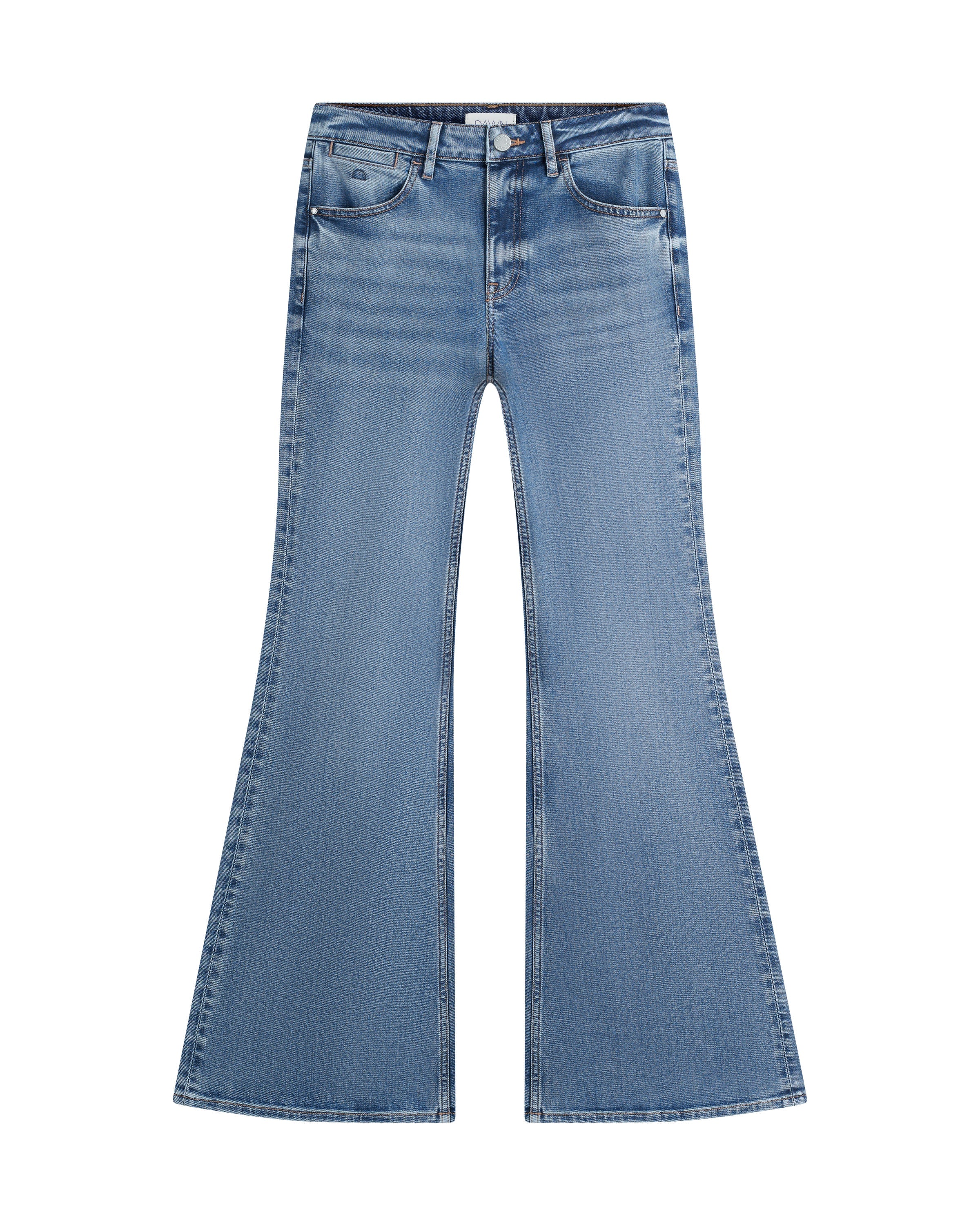 Hellblaue Jeans Celestial Slim Flared aus Lyocell Tencel von Dawn Denim