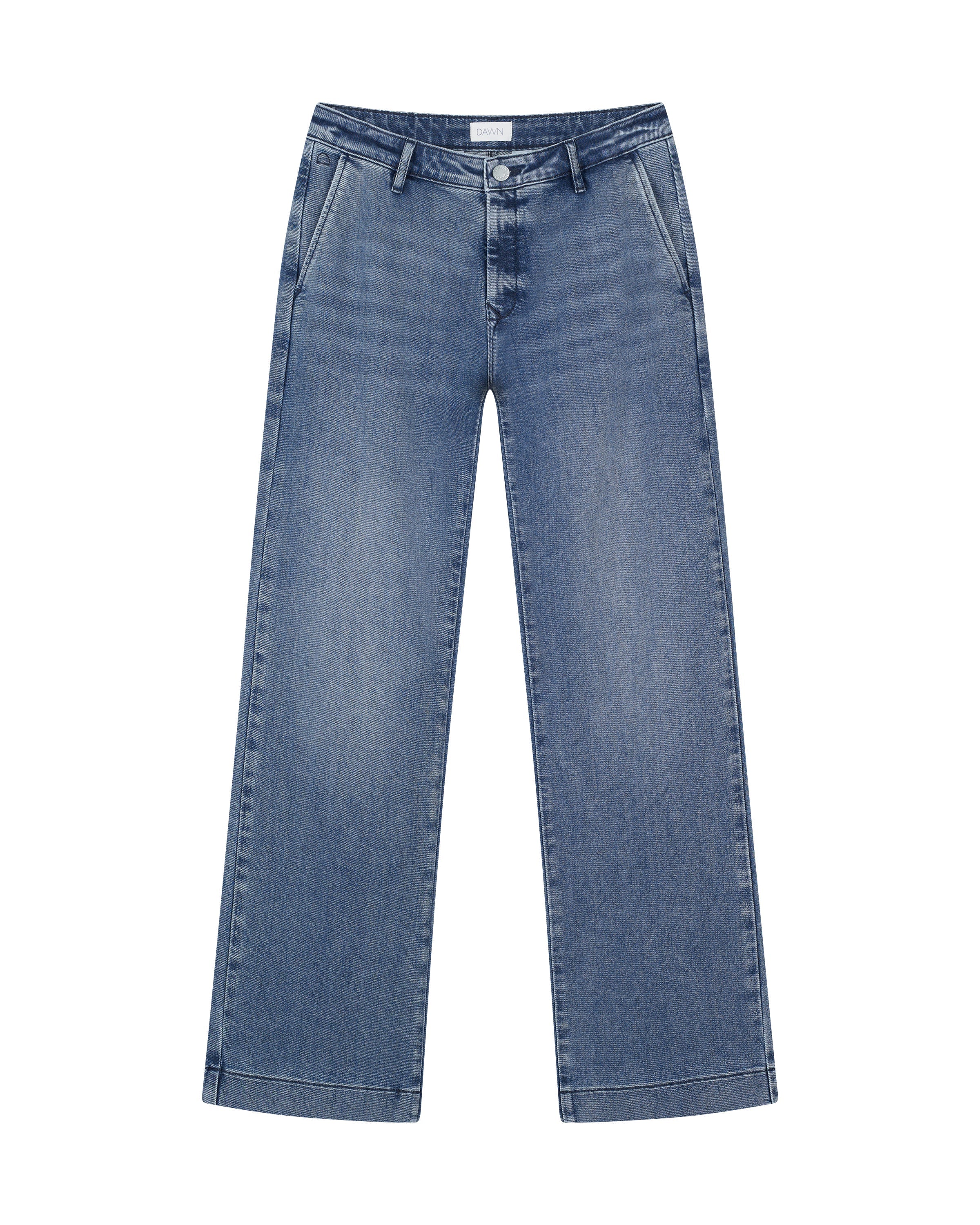 Hellblaue Chino-Jeans Glow Flared aus Lyocell Tencel von Dawn Denim