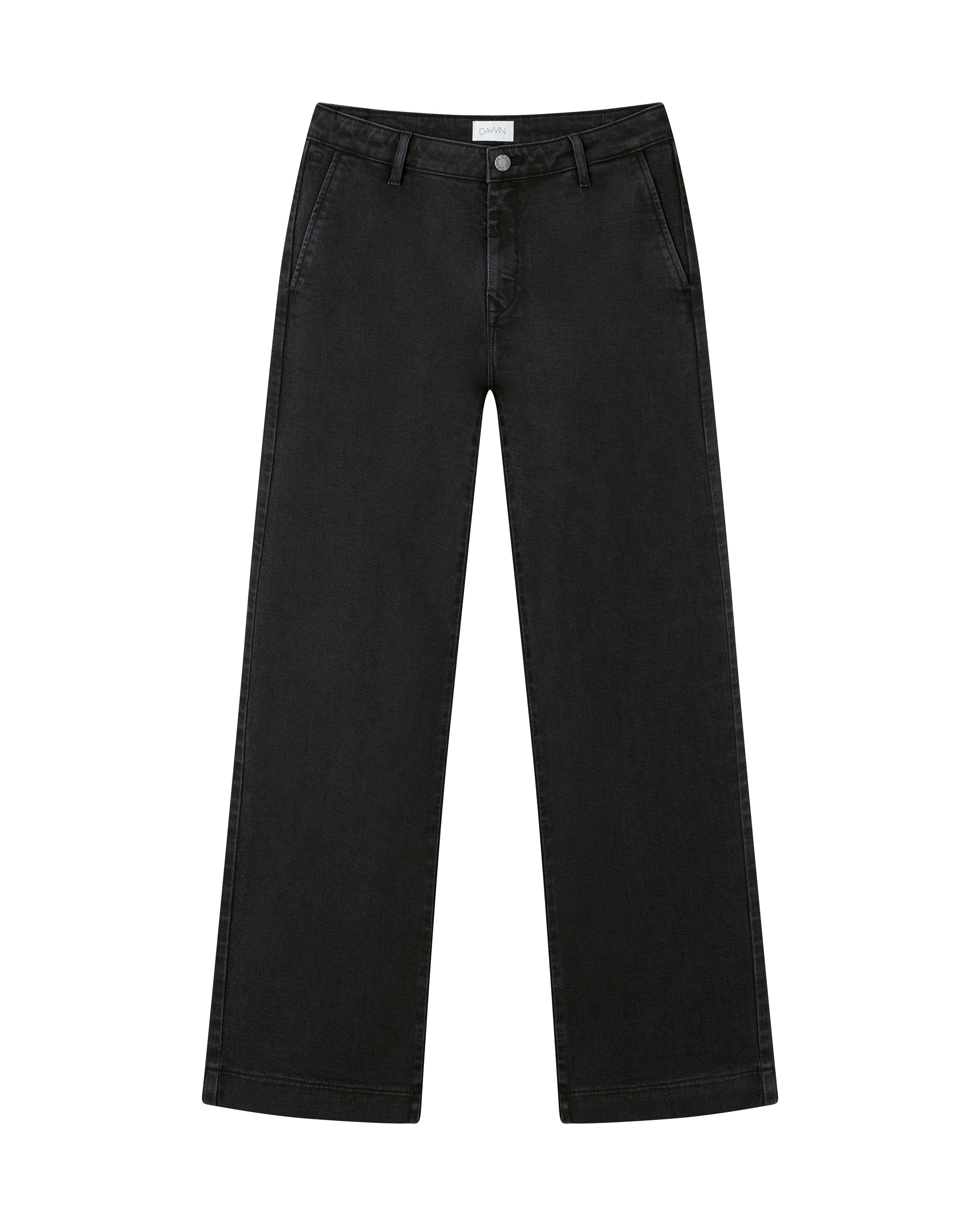 Schwarze Chino-Jeans Glow Flared aus Lyocell Tencel von Dawn Denim