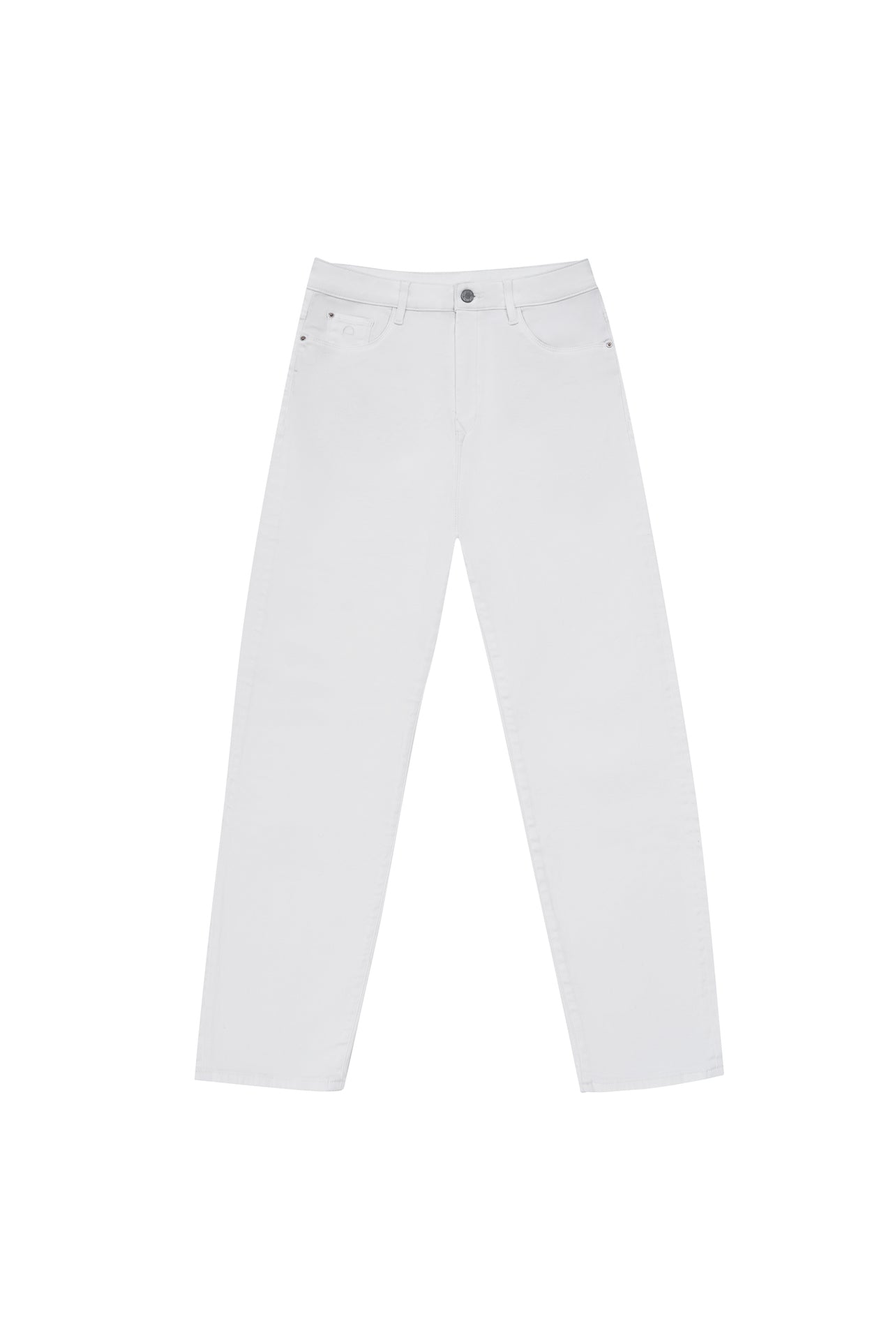 White STARDUST O-Shape jeans made from organic cotton by Dawn Denim