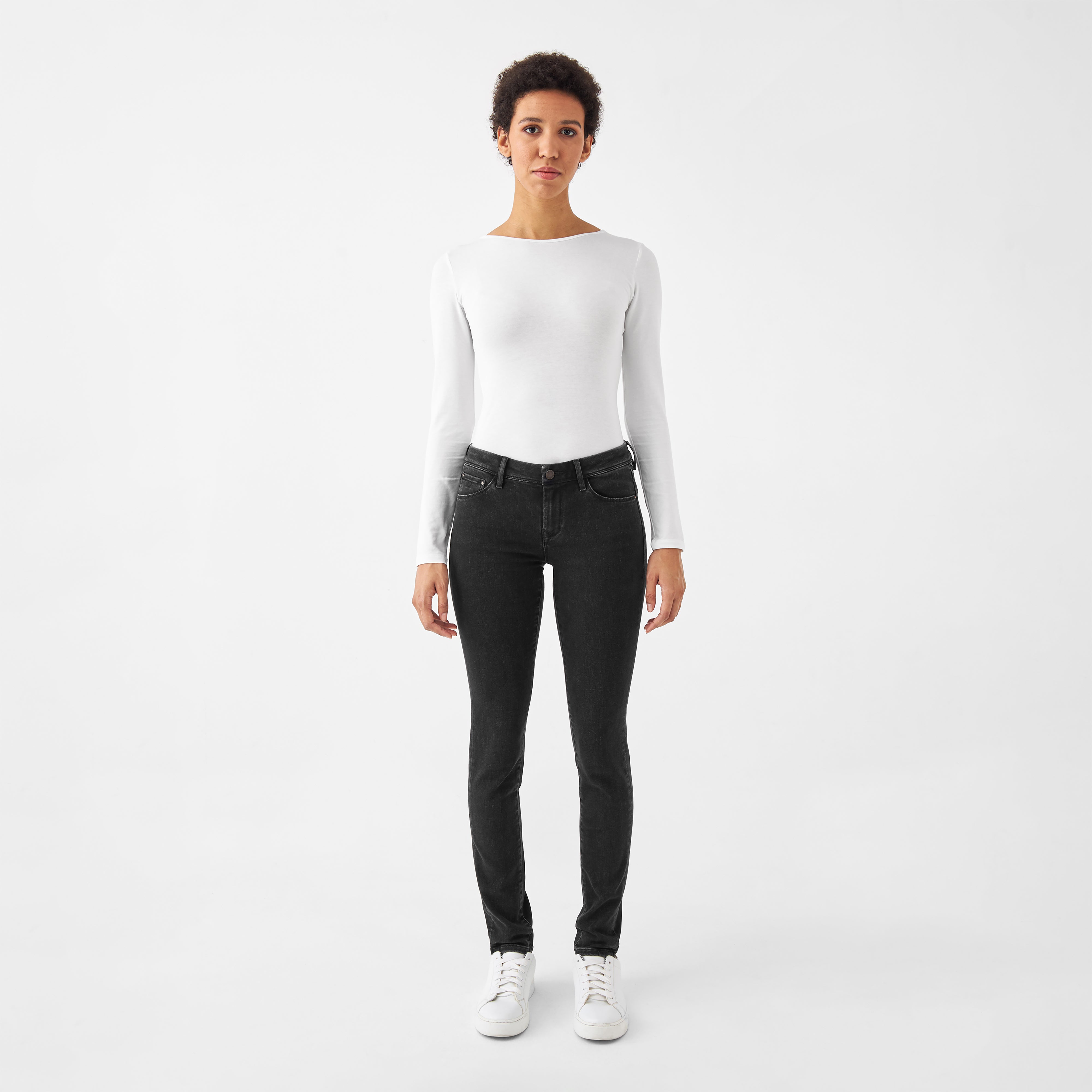 Schwarze Jeans MID SUN Slim basic aus Bio-Baumwolle von Dawn Denim