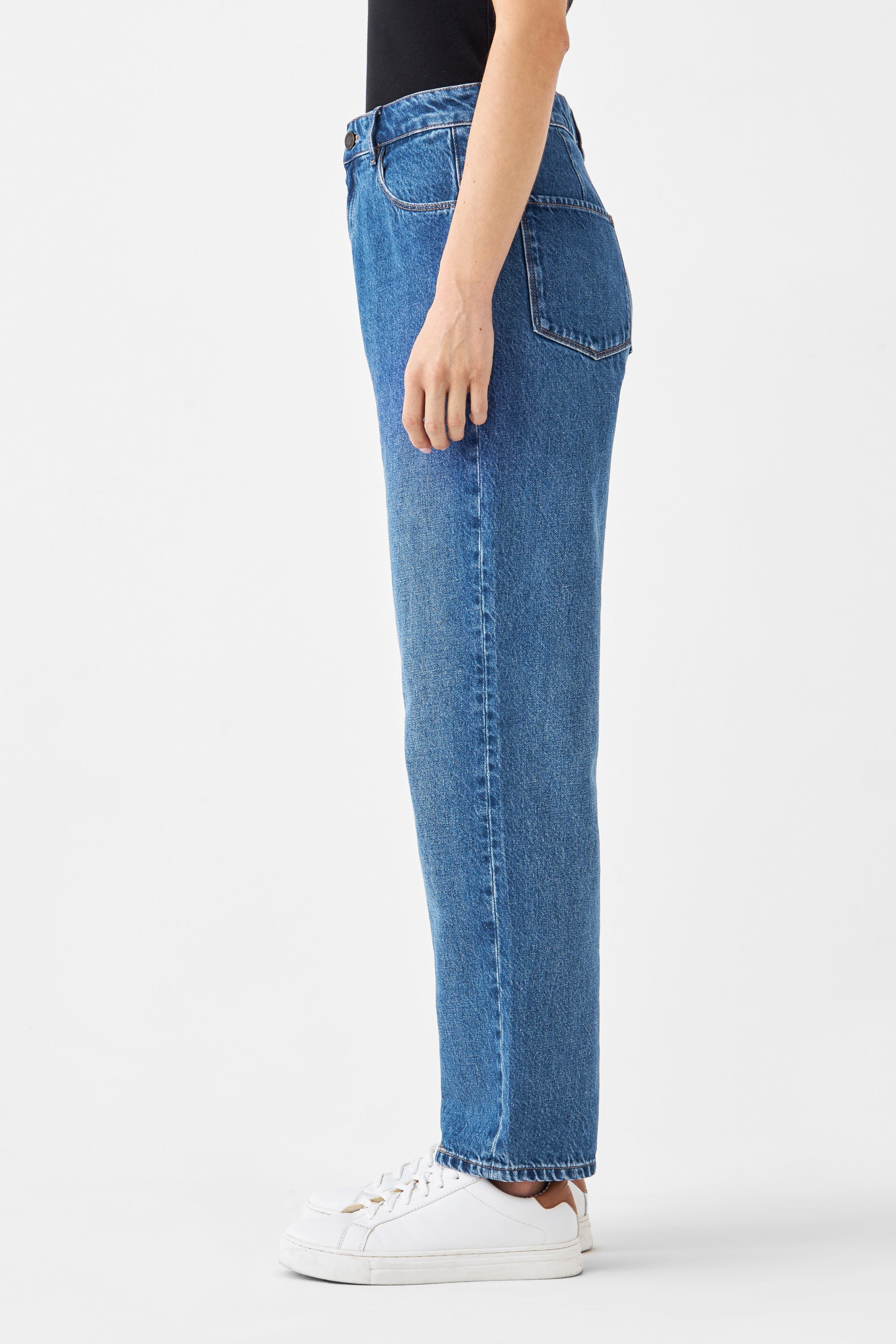 Blaue Jeans DAWN Wide Straight Cropped aus Bio-Baumwolle von Dawn Denim
