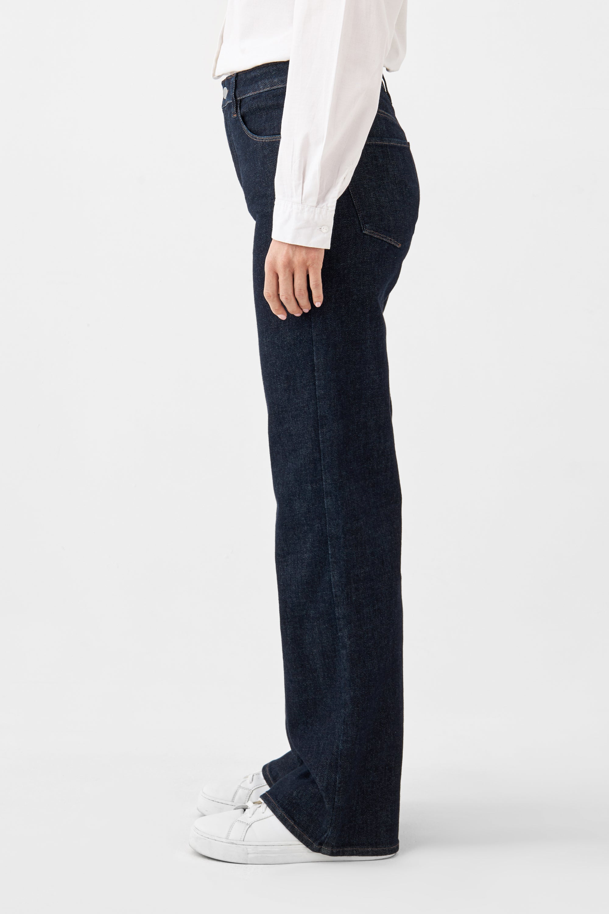 Dunkelblaue Jeans DEW Flared Classic aus Bio-Baumwolle von Dawn Denim