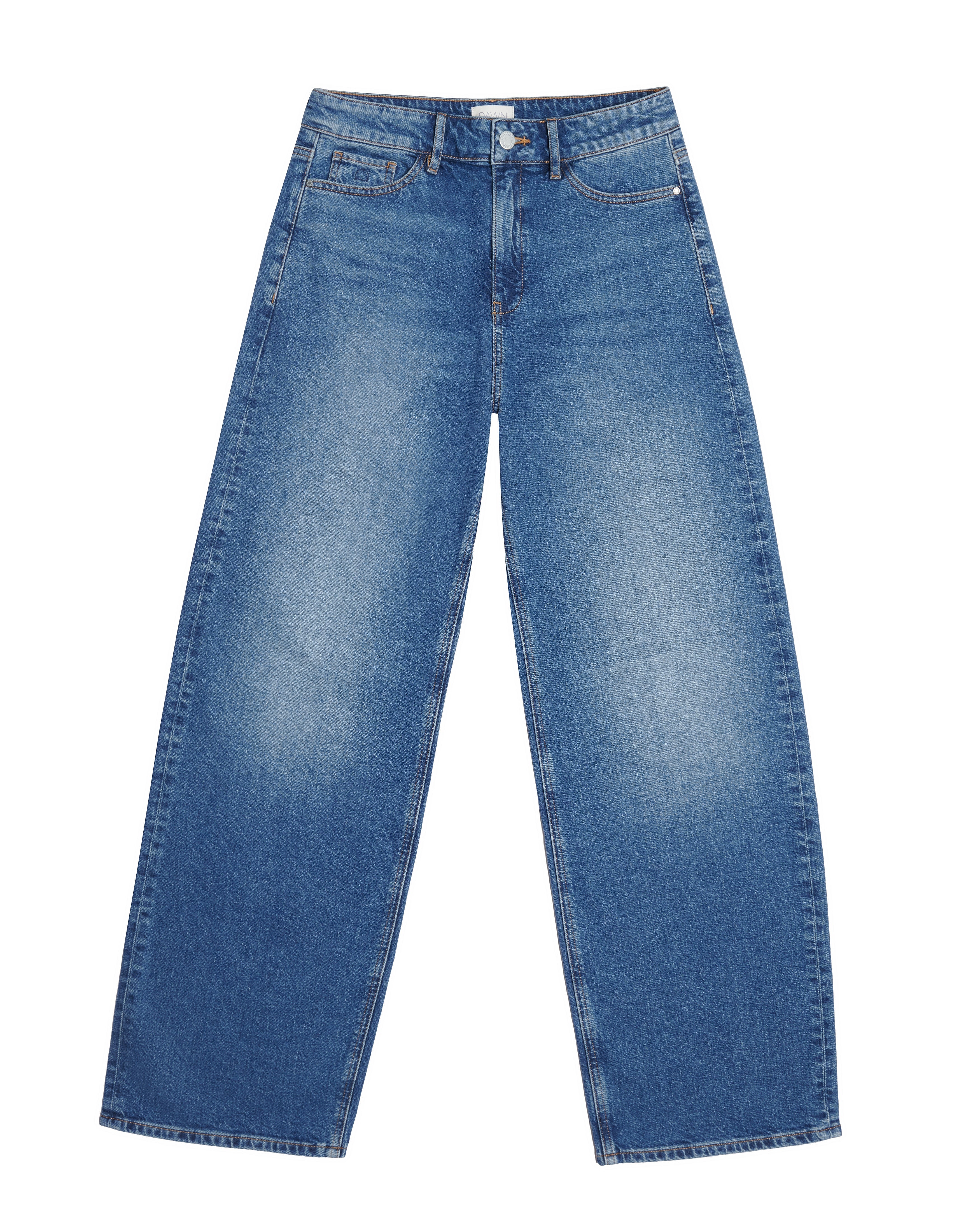 Jean bleu ASH Barrel Leg en coton biologique par Dawn Denim