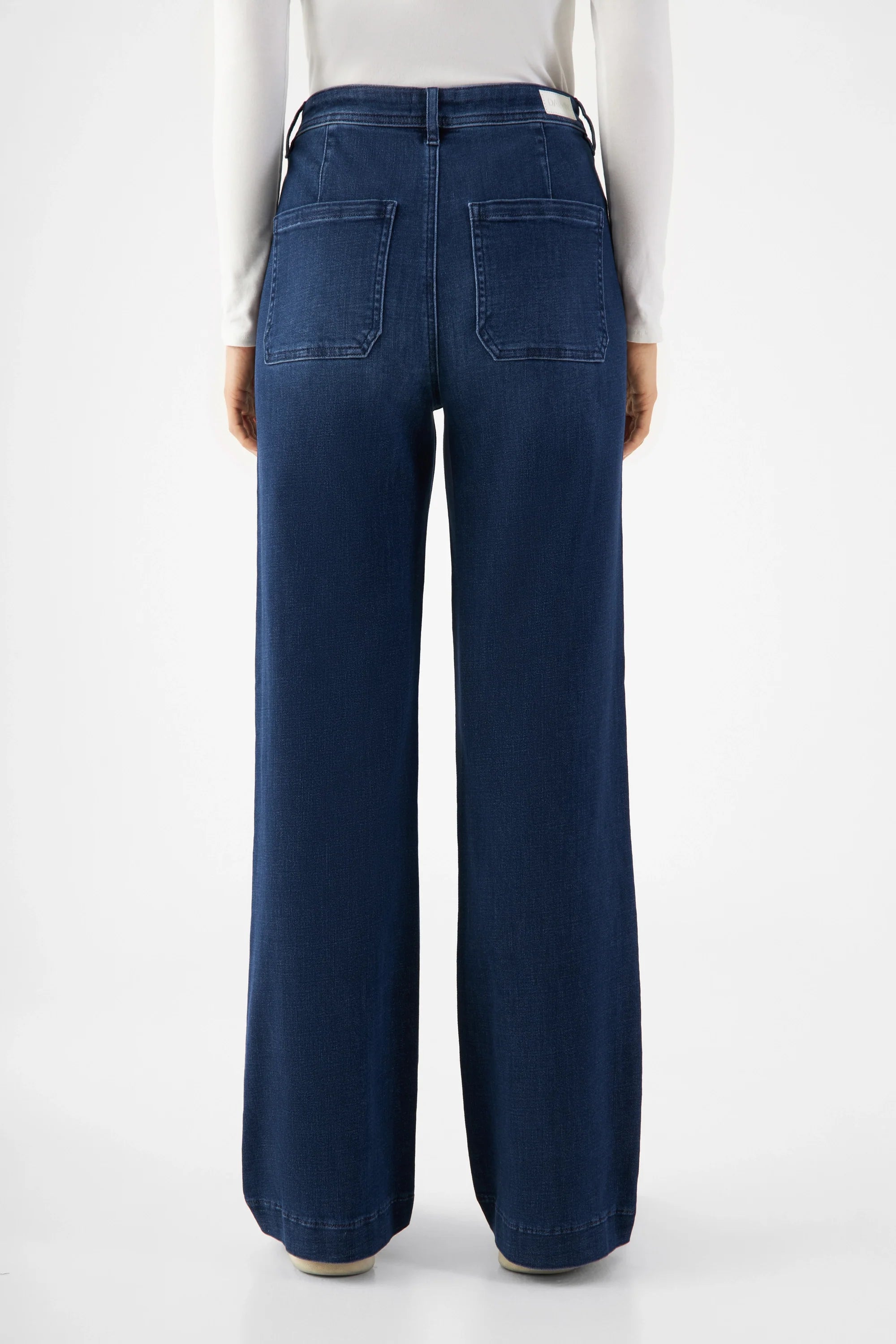 Dunkelblaue High Waist Jeans DEW Sailor aus Bio-Baumwolle von Dawn Denim