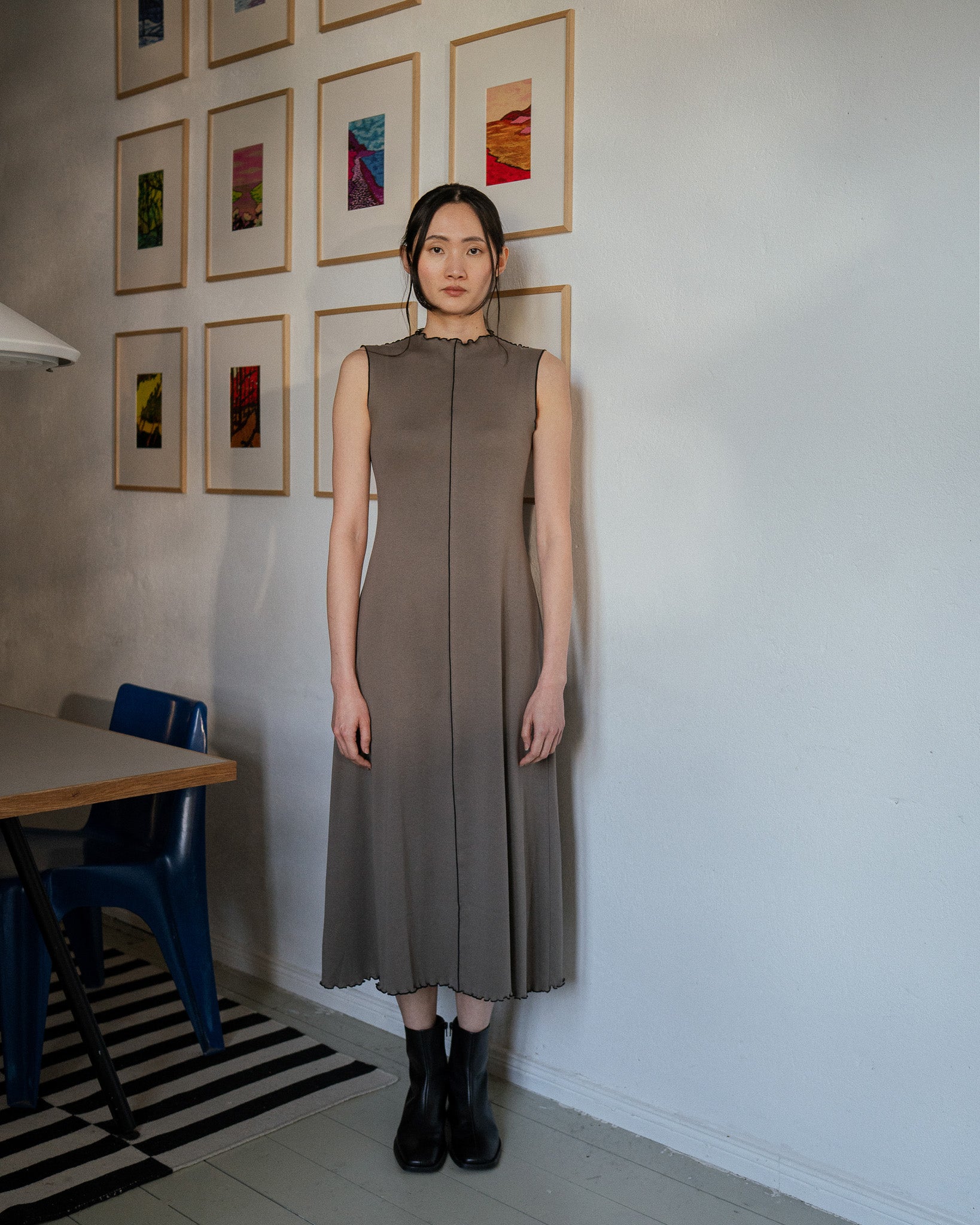 Kleid Pin-Tucked aus Bio-Baumwolle von Rotholz