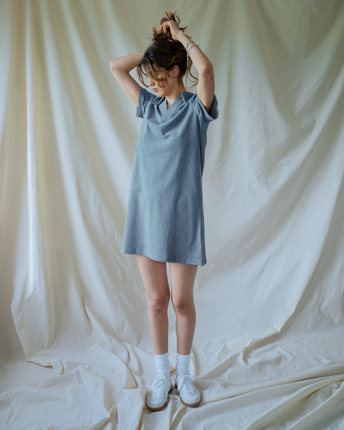 Light blue dress made of 100% organic cotton by Rotholz