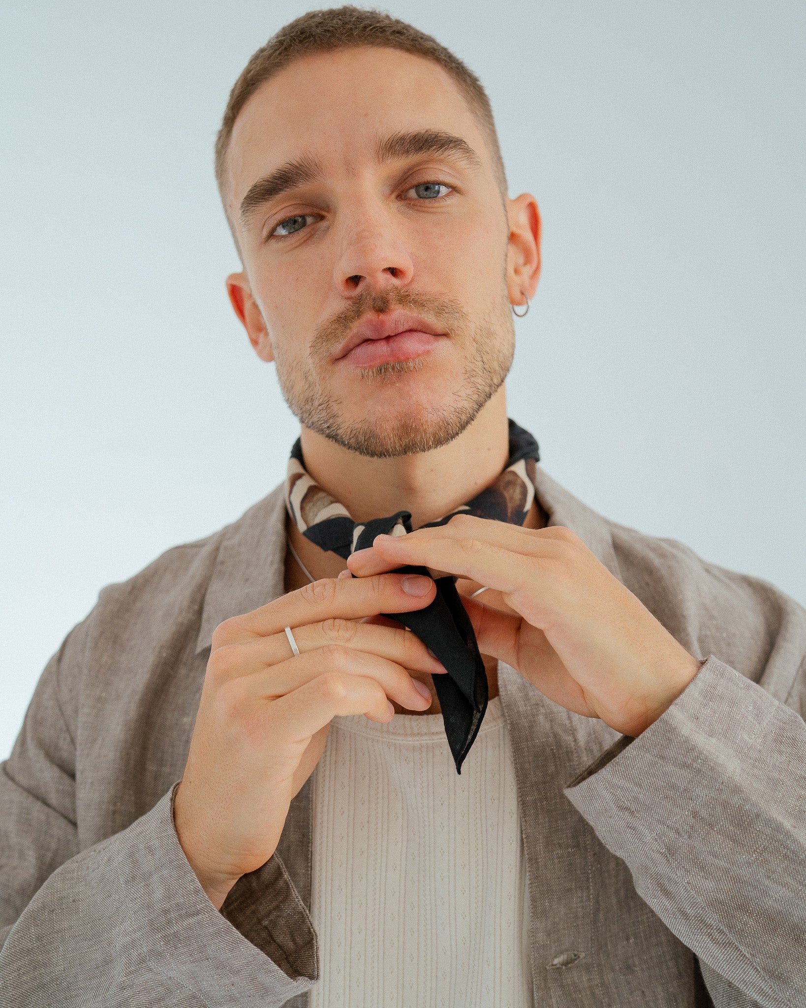 Bandana marron 100% coton bio par Rotholz