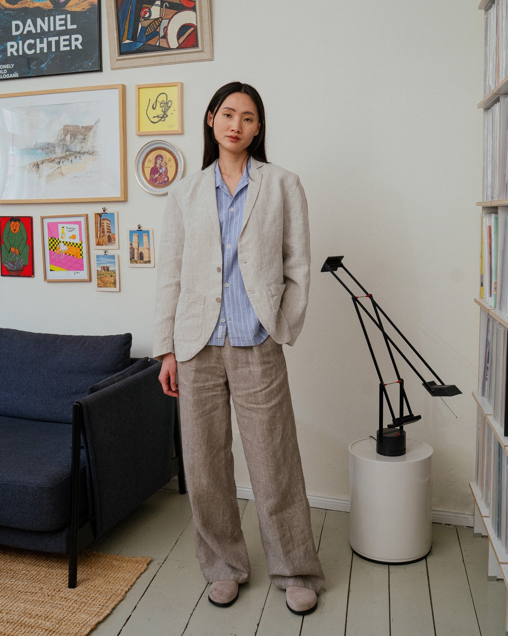 Light Rotholz workwear blazer made of organic cotton and linen
