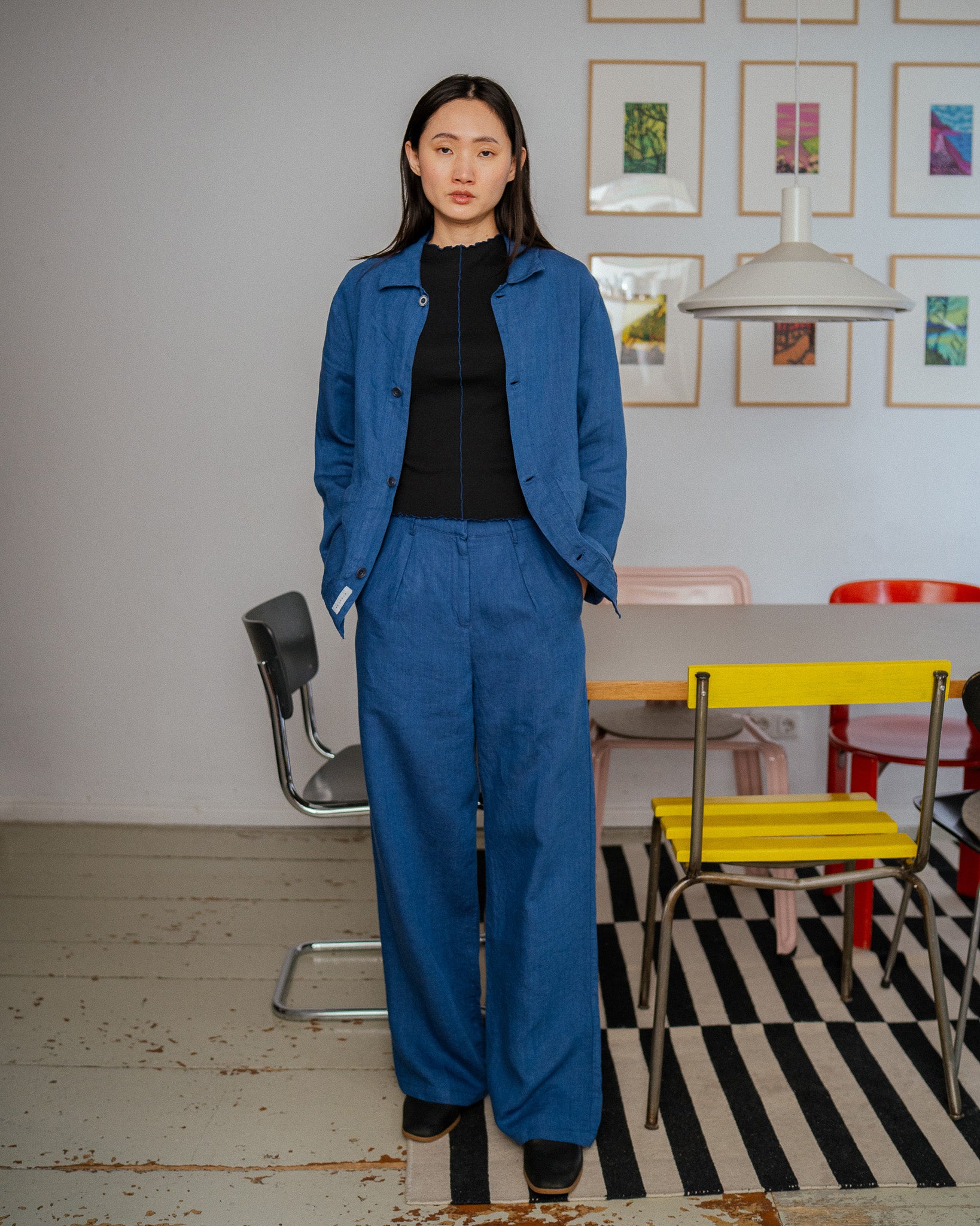 Blaue Jacke Workwear aus Bio-Baumwolle von Rotholz