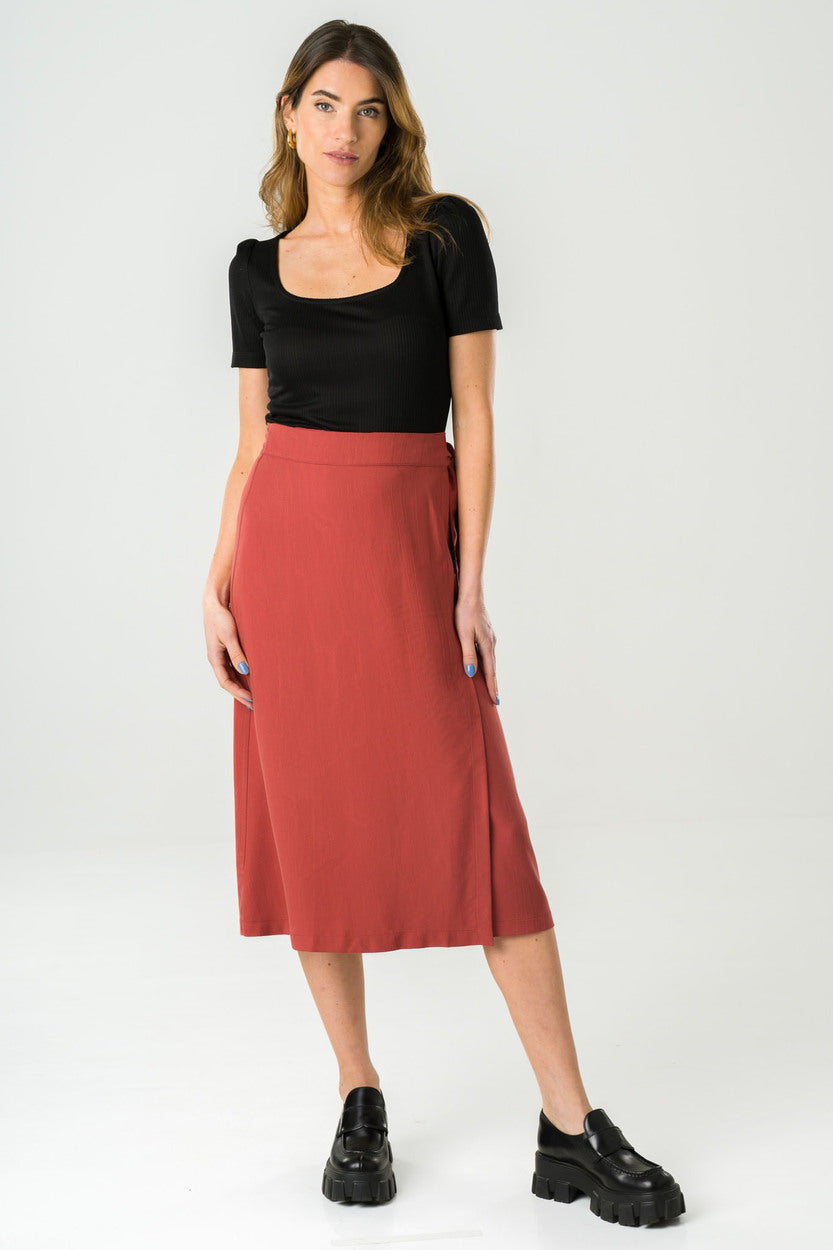 Red skirt Azurite made of 100% Tencel by Avani