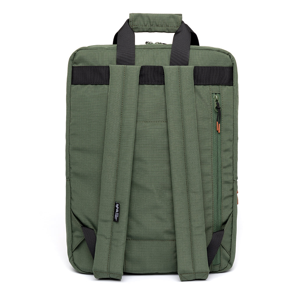 Grüner Rucksack Daily Vandra Business aus recyceltem PET von Lefrik