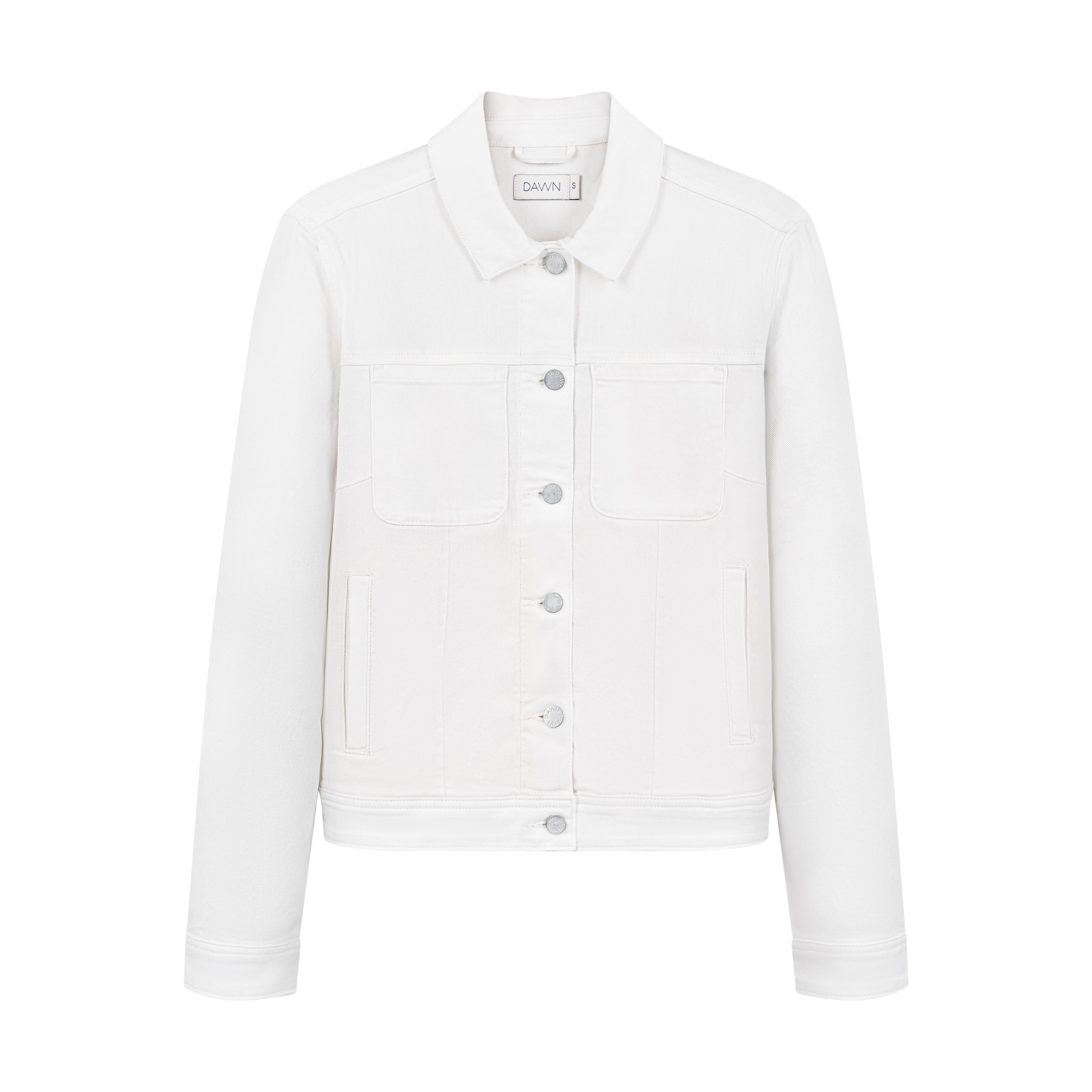 White jacket CALLISTO made of organic cotton by Dawn Denim
