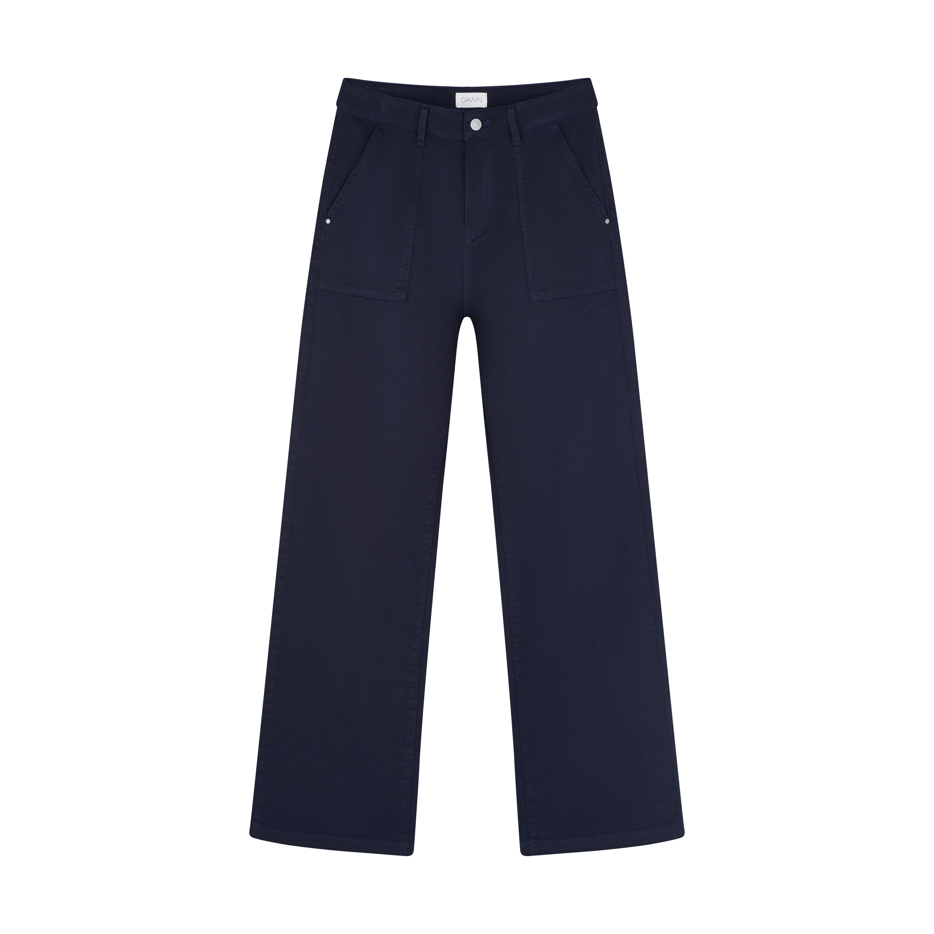 Dark blue DEW Flared jeans made from organic cotton by Dawn Denim
