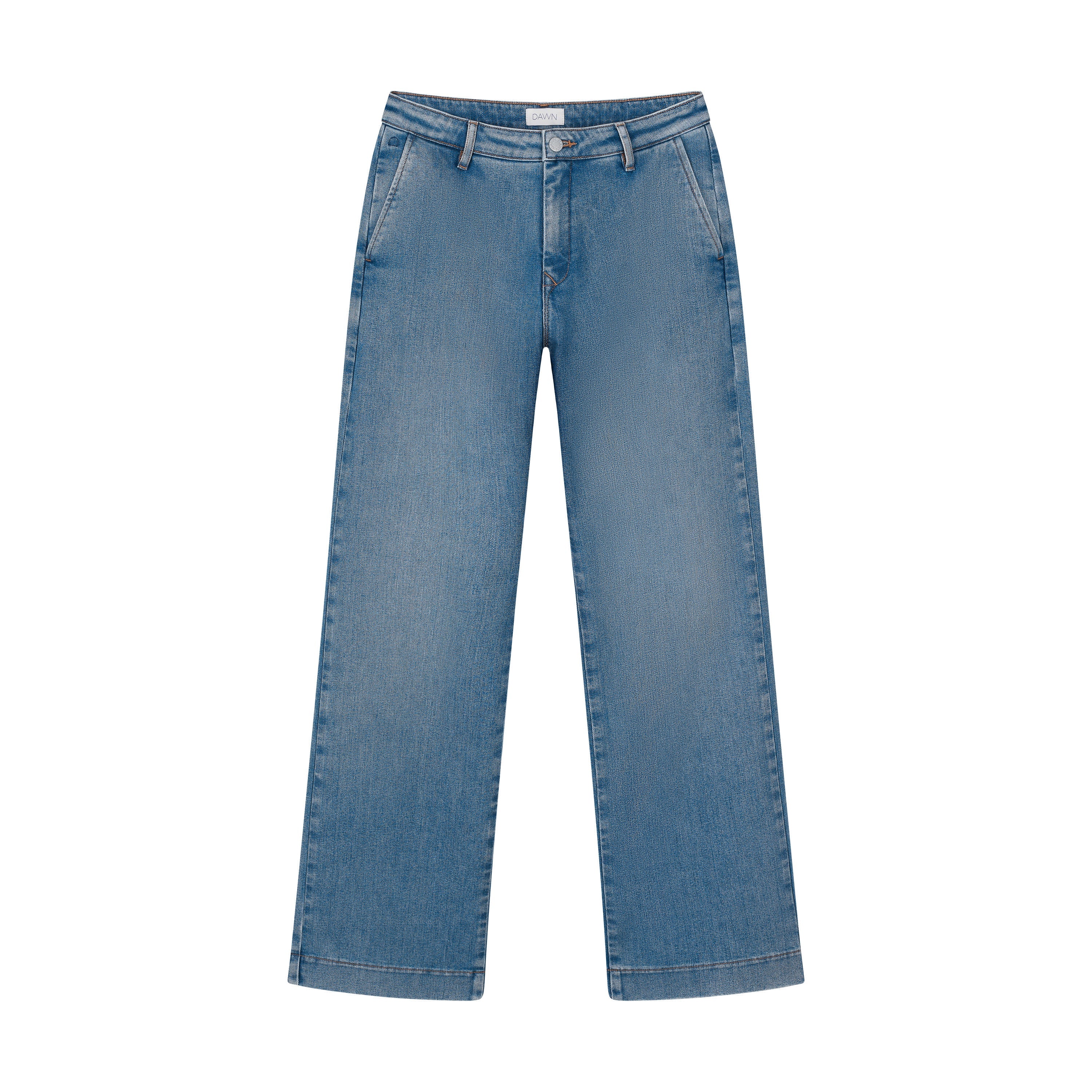 Blaue Jeans GLOW Flared aus Tencel von Dawn Denim
