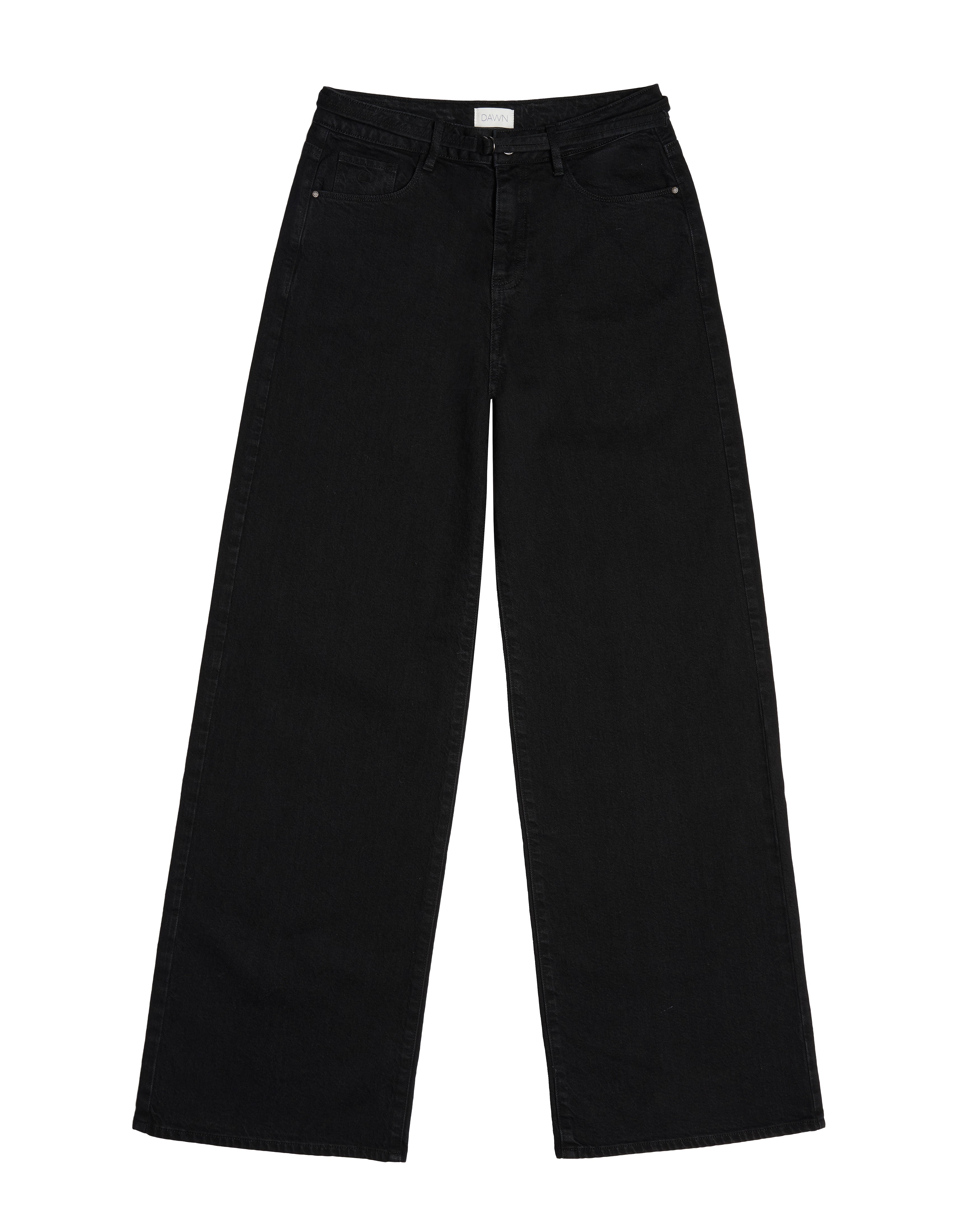 Black jeans BLINK High Waist Wide Made from organic cotton by Dawn Denim