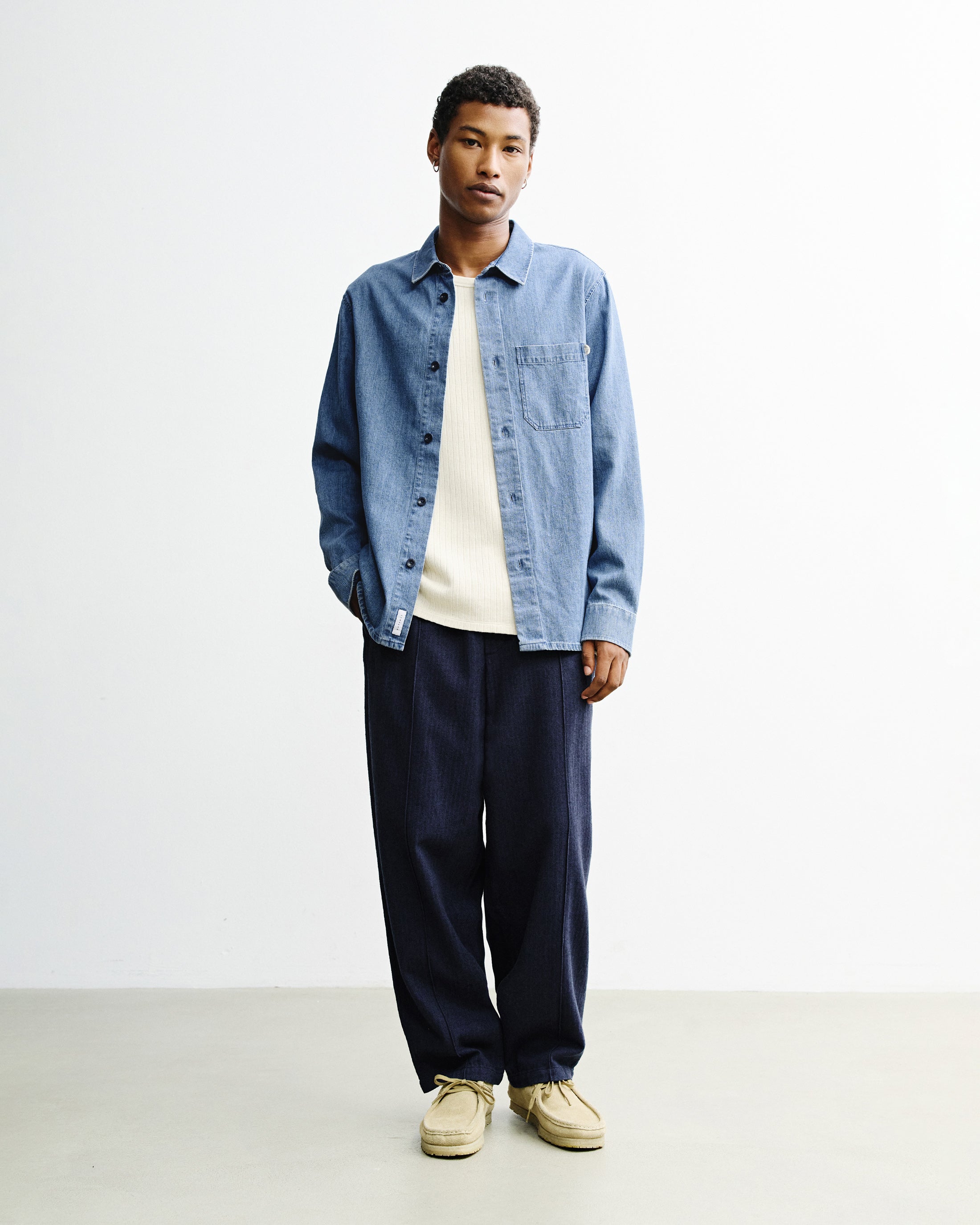 Blaues Hemd Denim aus Bio-Baumwolle von Rotholz