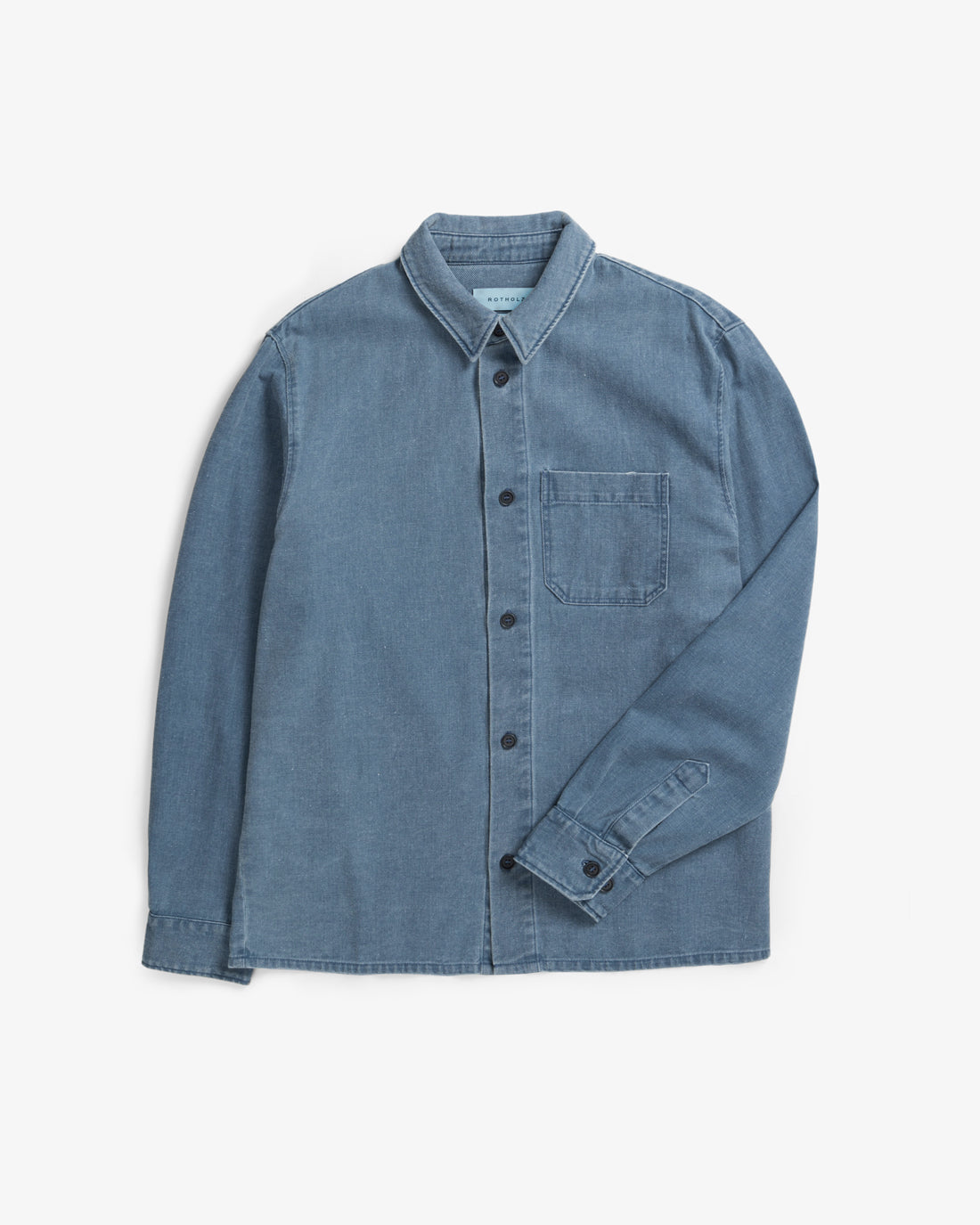 Blaues Denim Hemd aus 100% Recycelter-Baumwolle von Rotholz