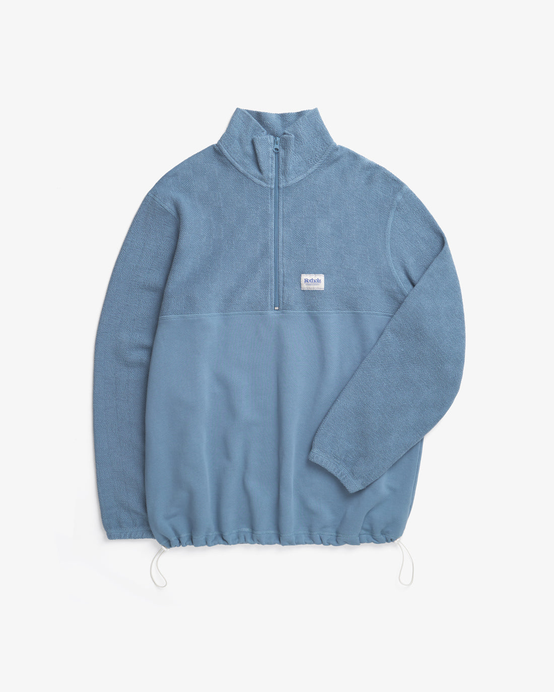 Divided Half Zip Organic Cotton - Light Blue