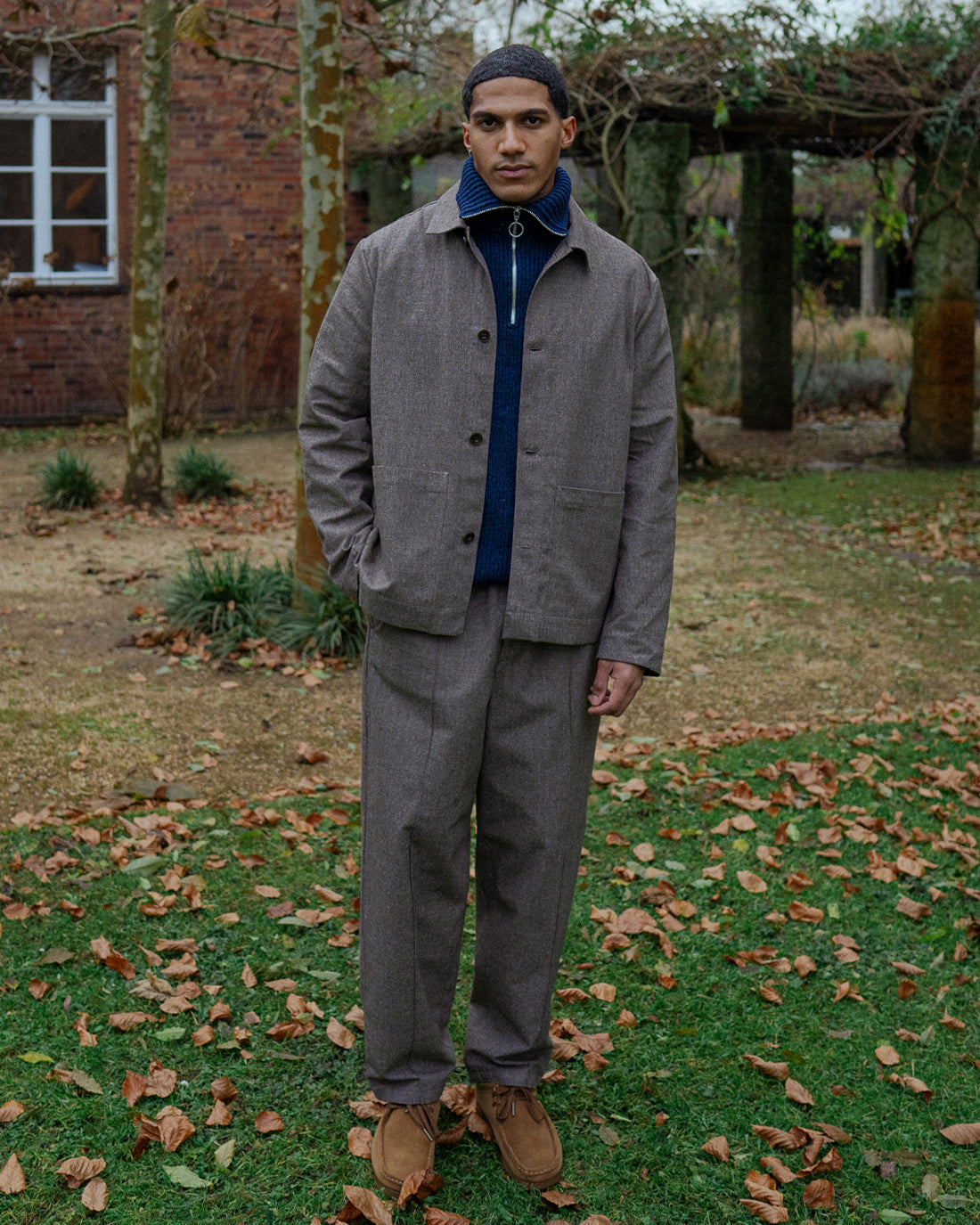 Braune leichte Jacke aus 100% Bio-Baumwolle von Rotholz
