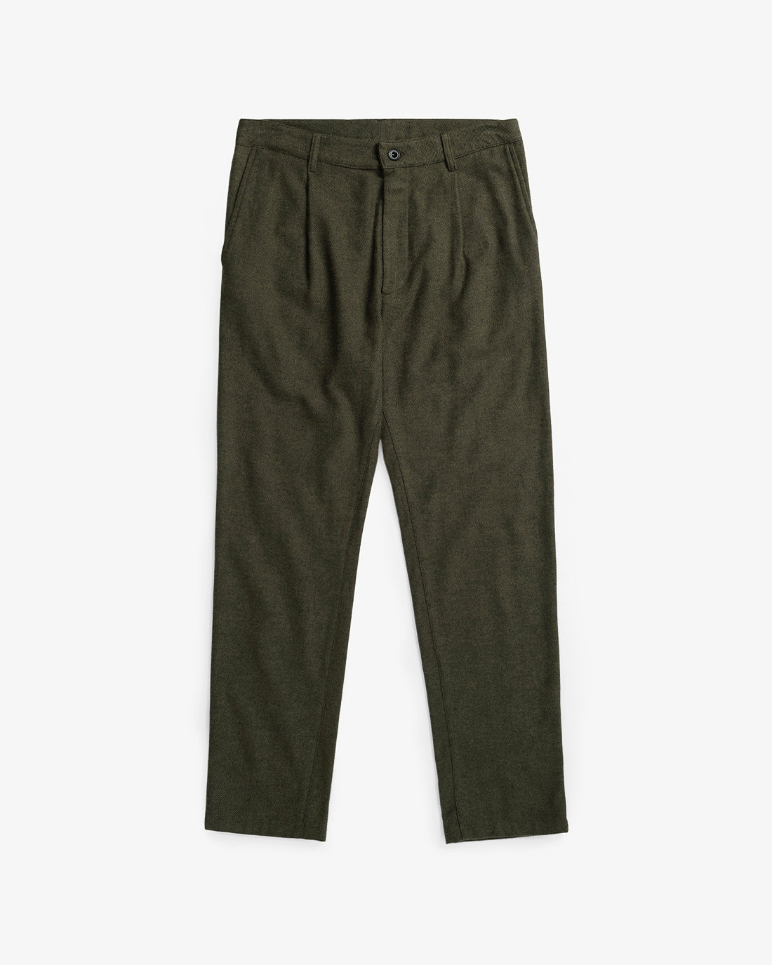 Green flannel pants made from 100% organic cotton by Rotholz