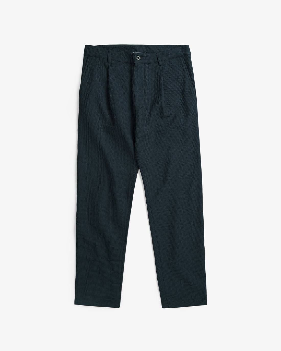 Dark blue trousers organic waffle made of 100% organic cotton by Rotholz