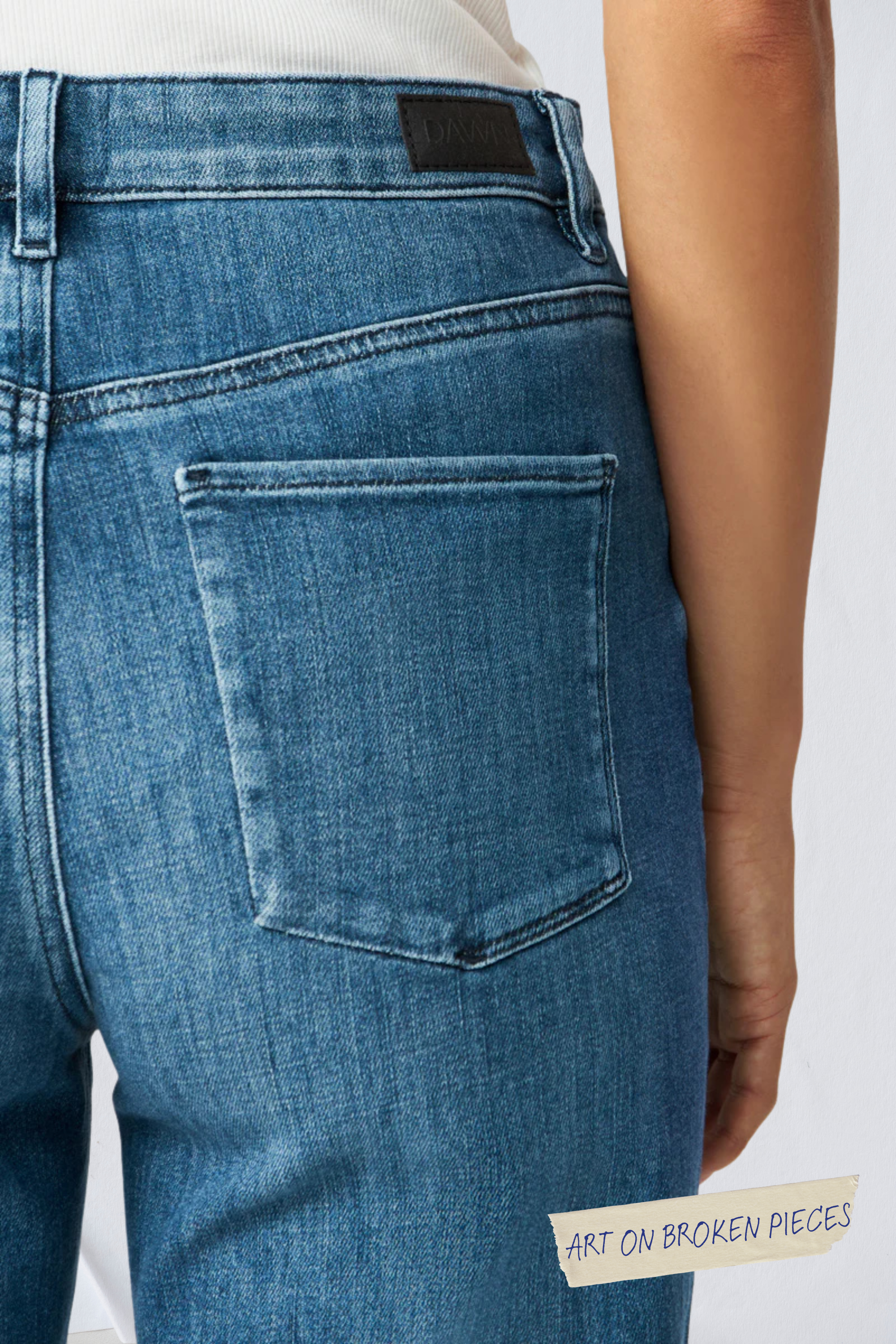 Blue DEW Flared jeans made from organic cotton by Dawn Denim