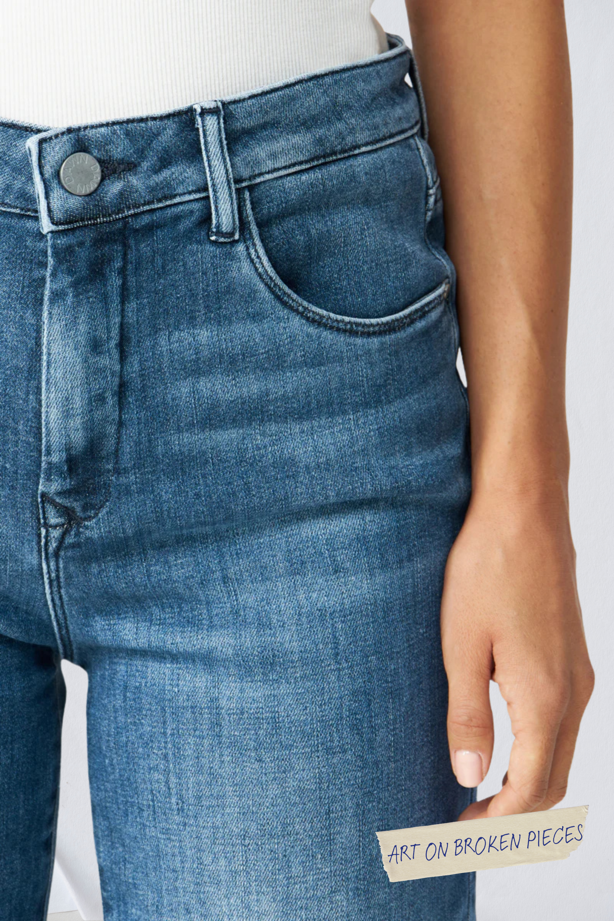 Blue DEW Flared jeans made from organic cotton by Dawn Denim