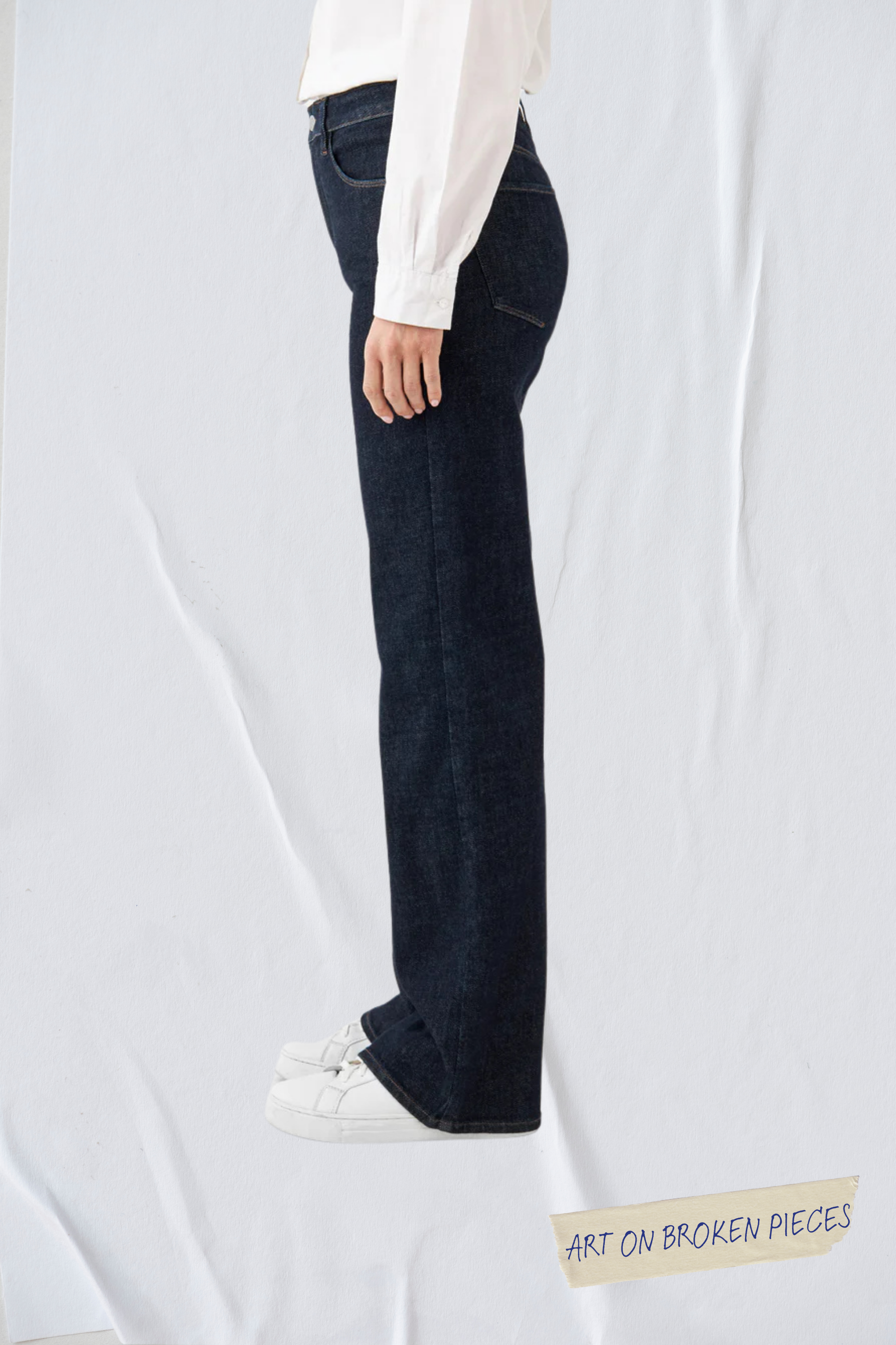 Dark blue DEW Flared jeans made from organic cotton by Dawn Denim