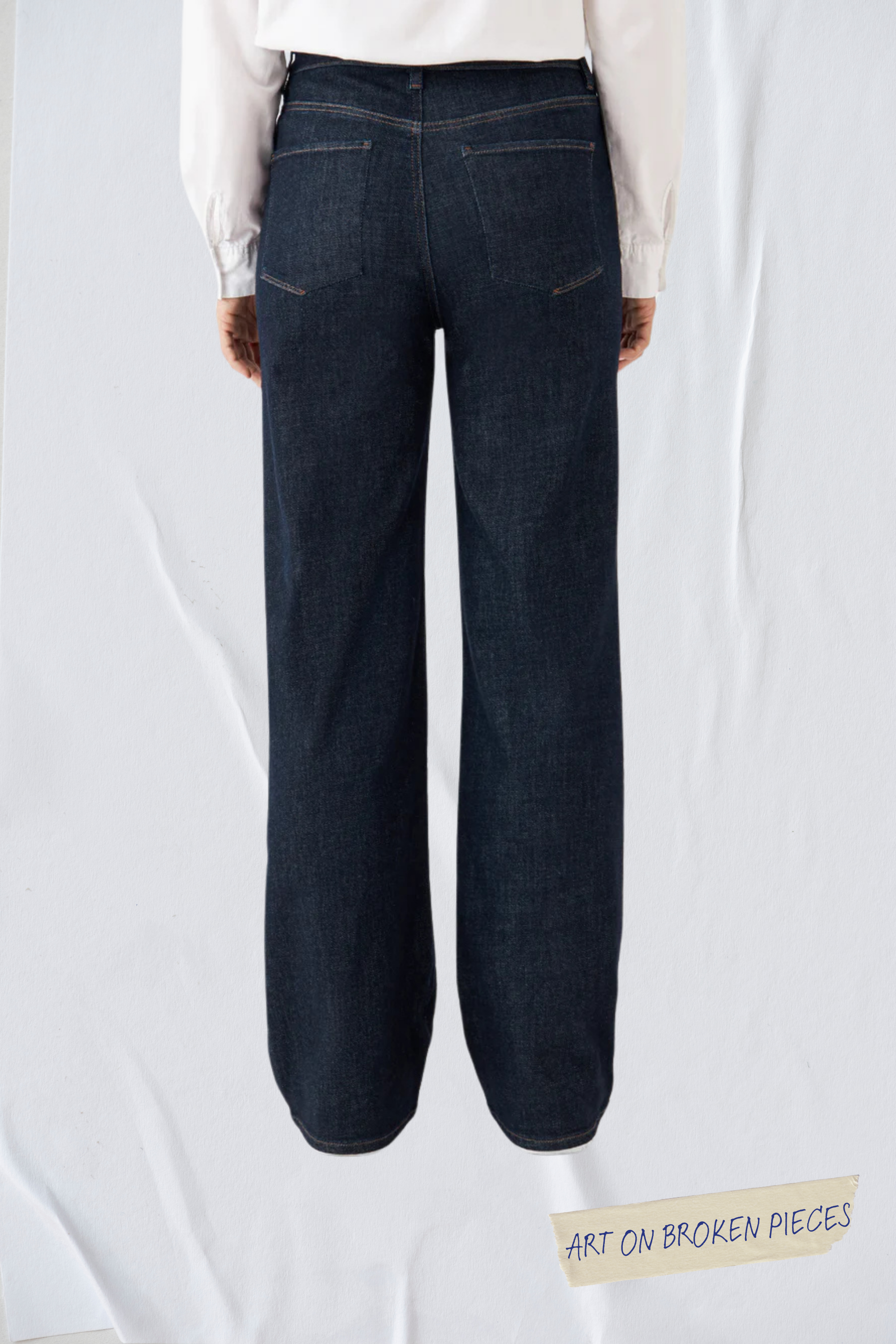 Dark blue DEW Flared jeans made from organic cotton by Dawn Denim