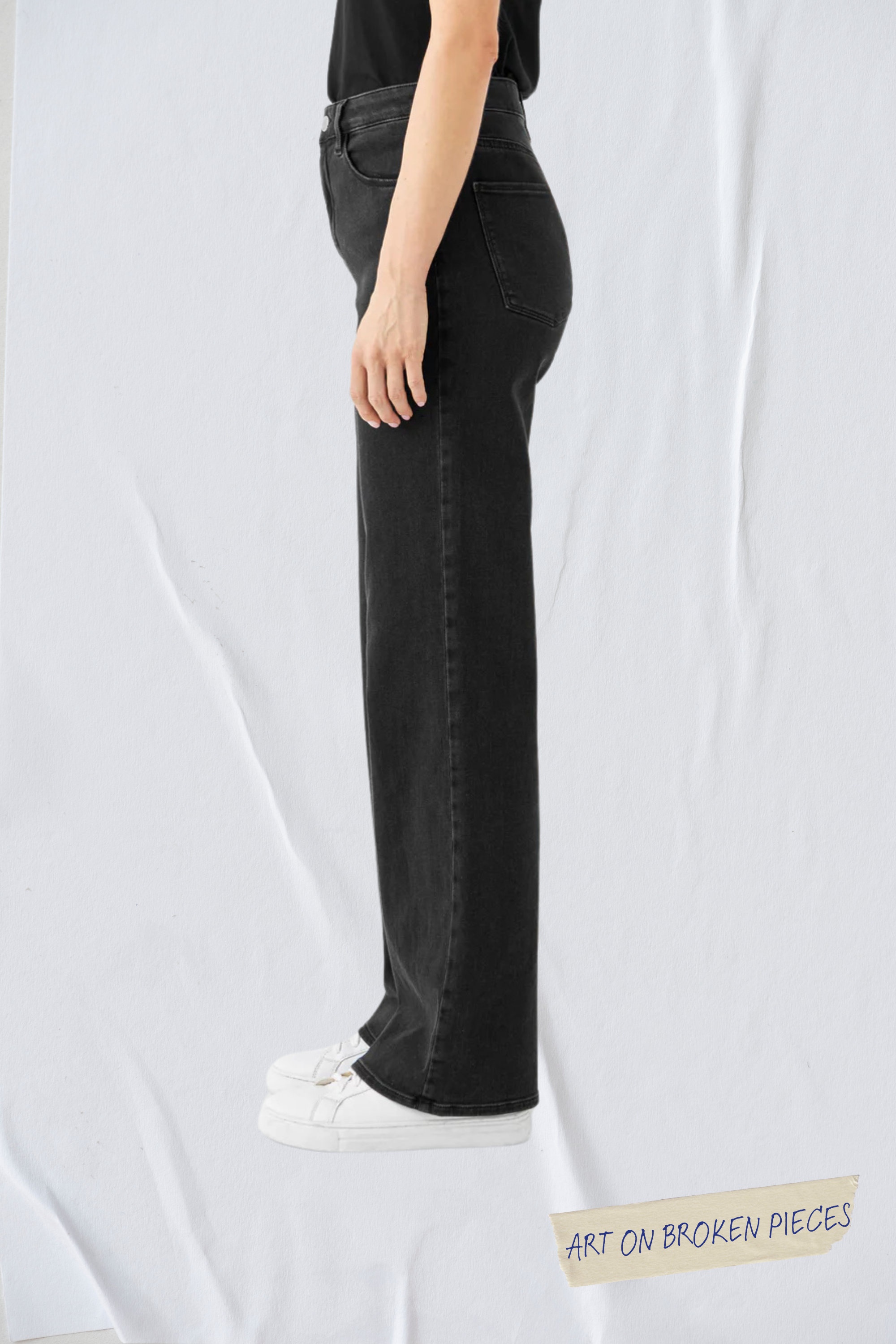 Black DEW Flared jeans made from organic cotton by Dawn Denim