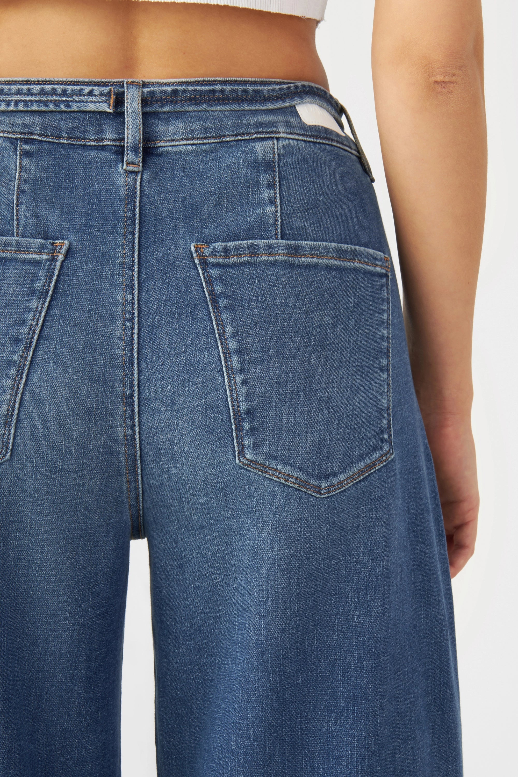 Blue BLINK High Waist Wide Jeans made from organic cotton by Dawn Denim
