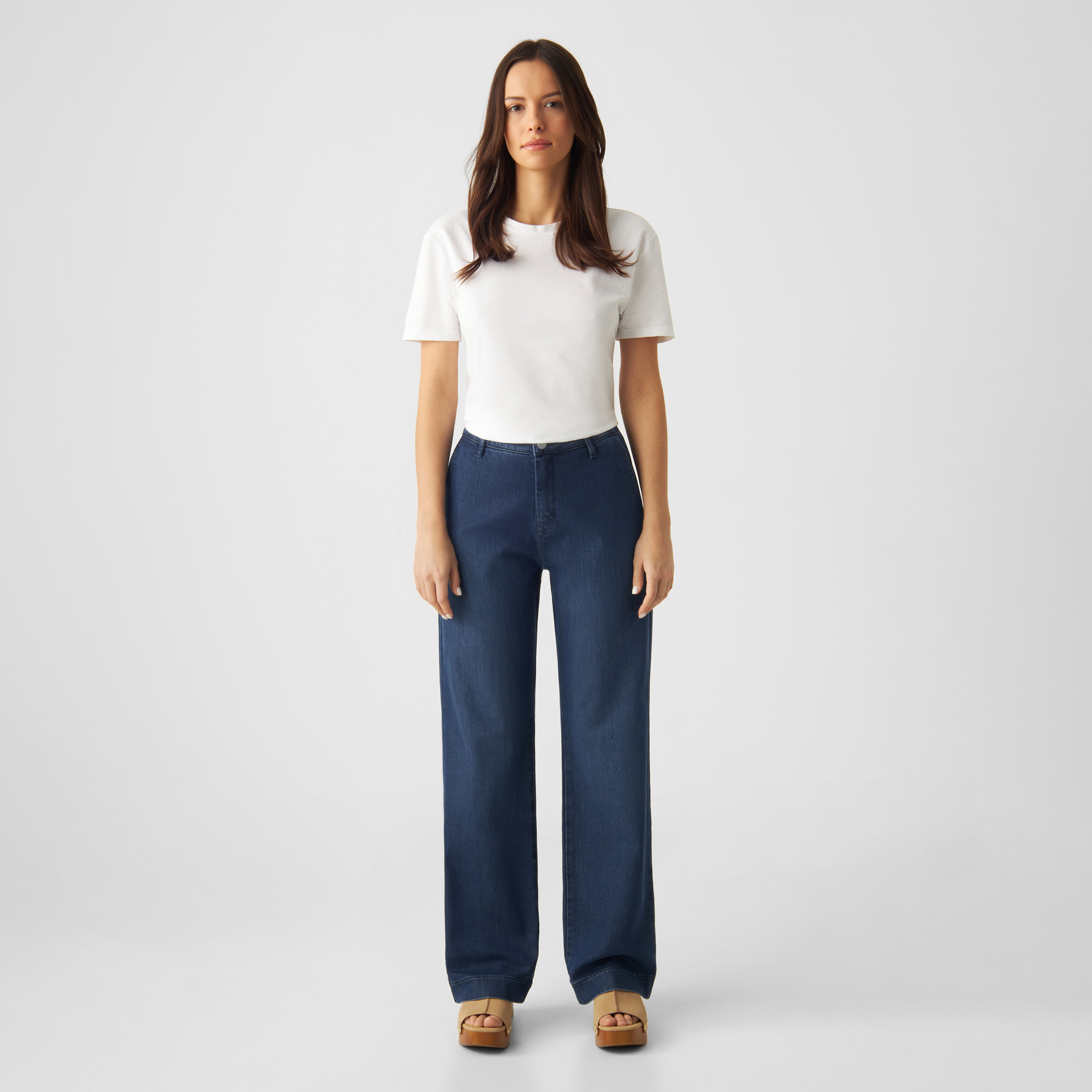 Dark blue GLOW Flared jeans made of Tencel by Dawn Denim