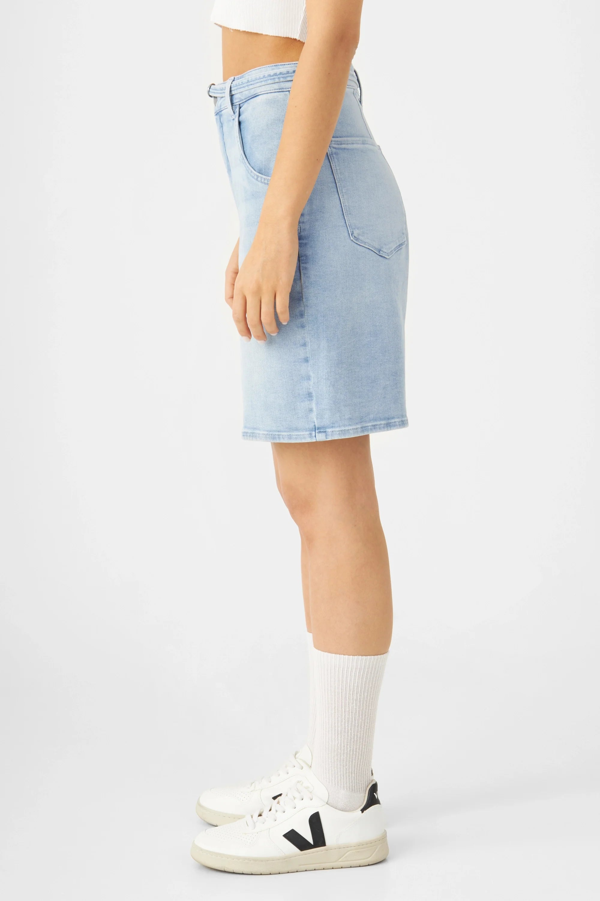Light blue denim shorts BLINKY made of organic cotton by Dawn Denim