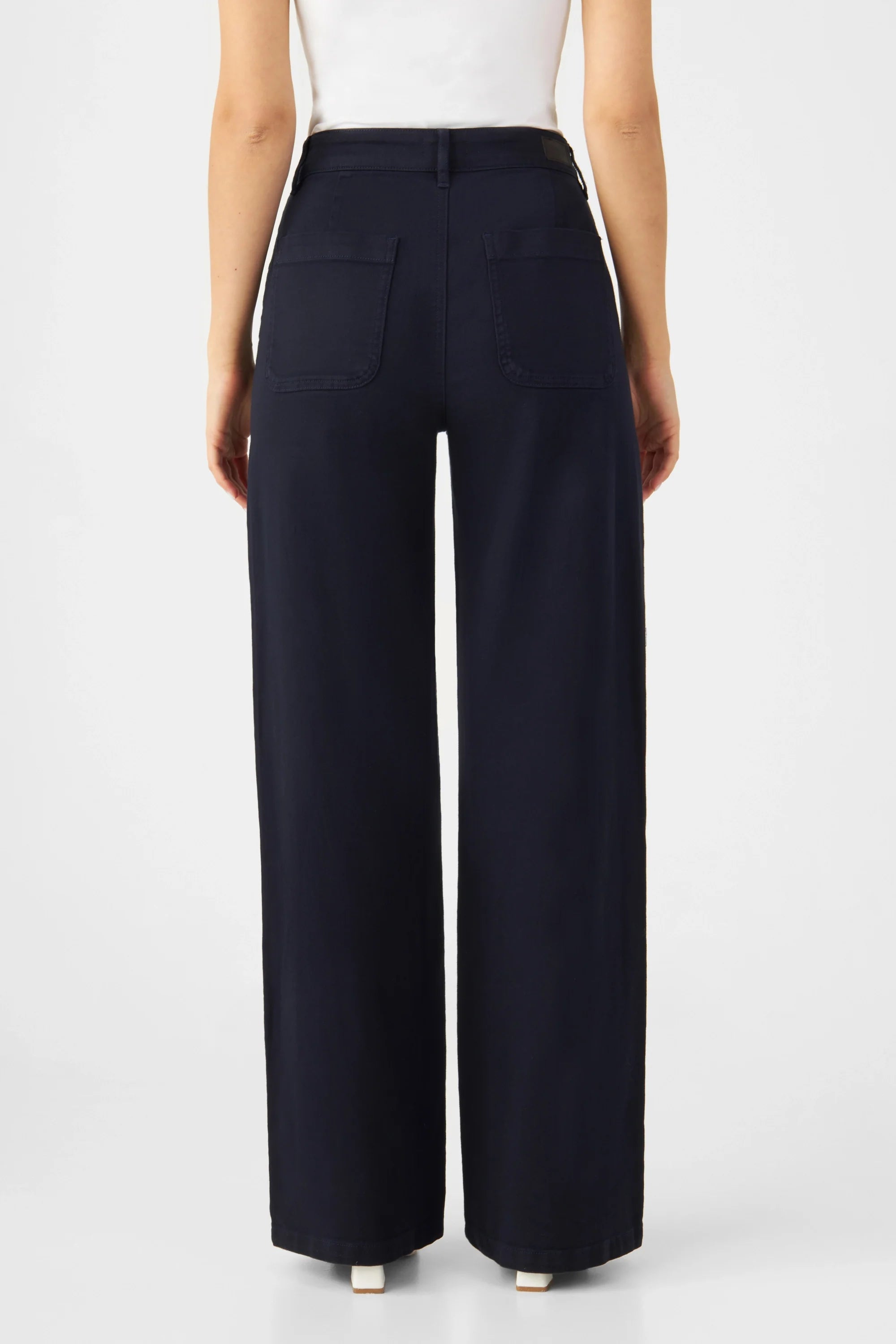 Dark blue DEW Flared jeans made from organic cotton by Dawn Denim
