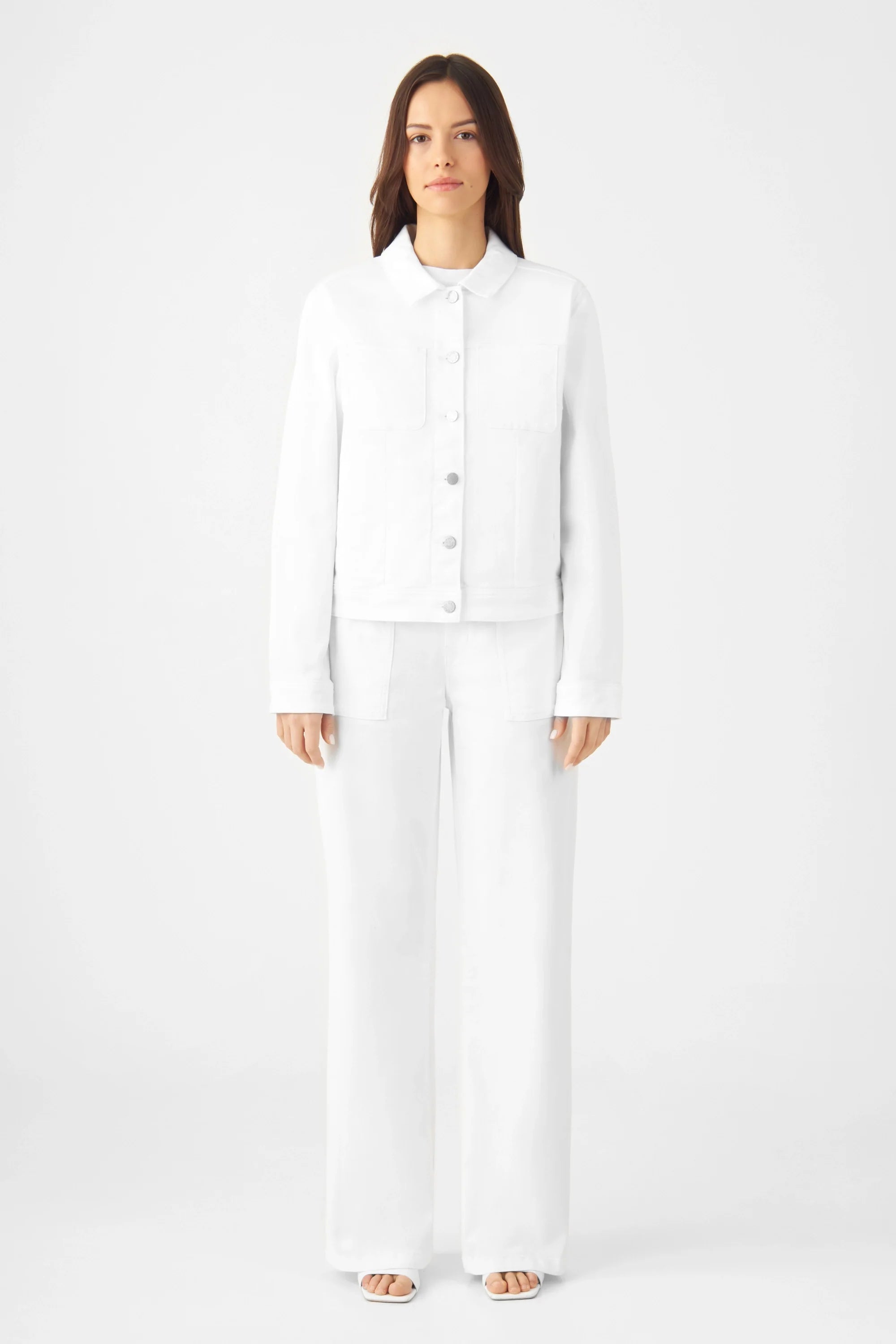 White jacket CALLISTO made of organic cotton by Dawn Denim