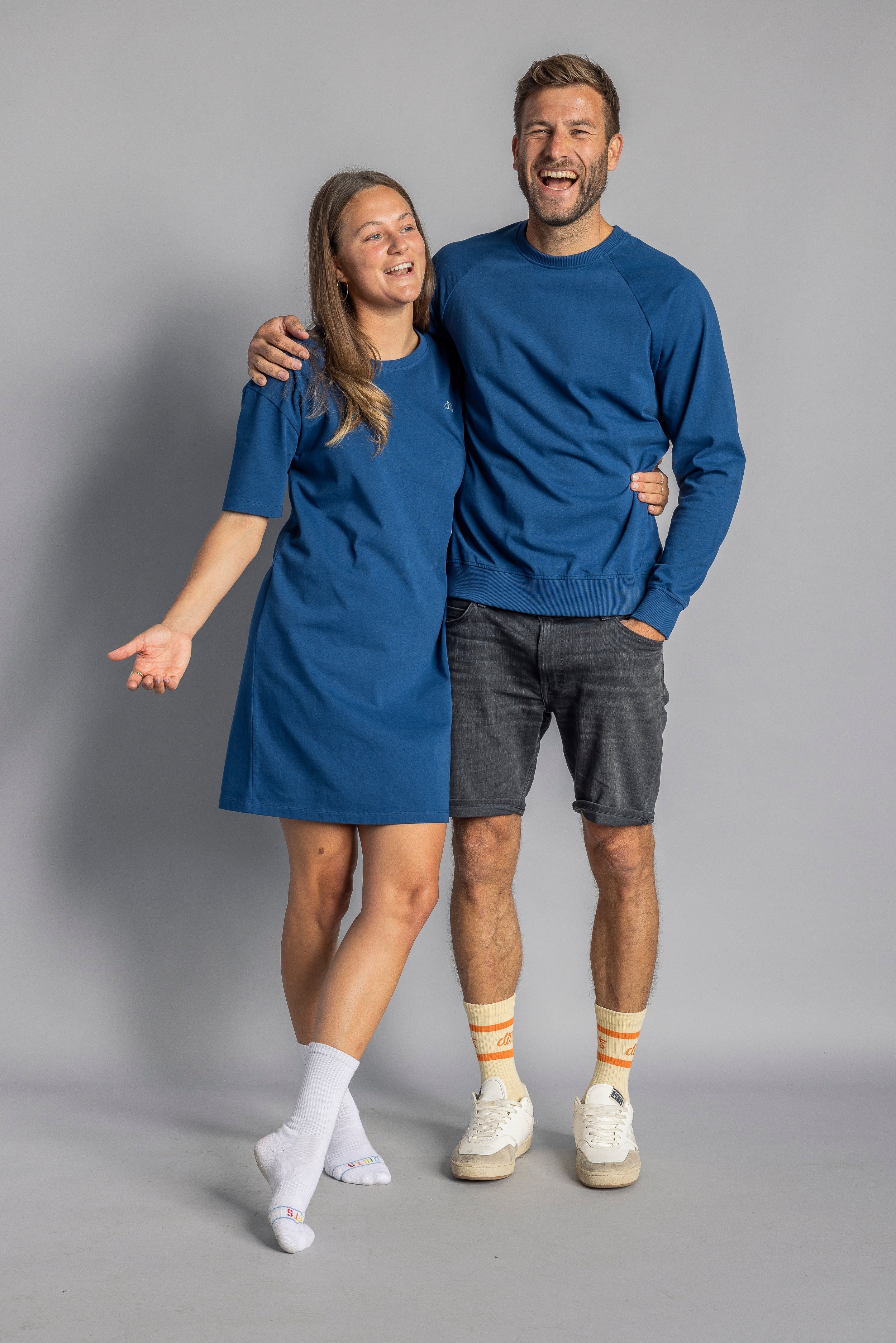 T-Shirt Kleid Ladies, Atlantikblau aus Bio Baumwolle von DIRTS