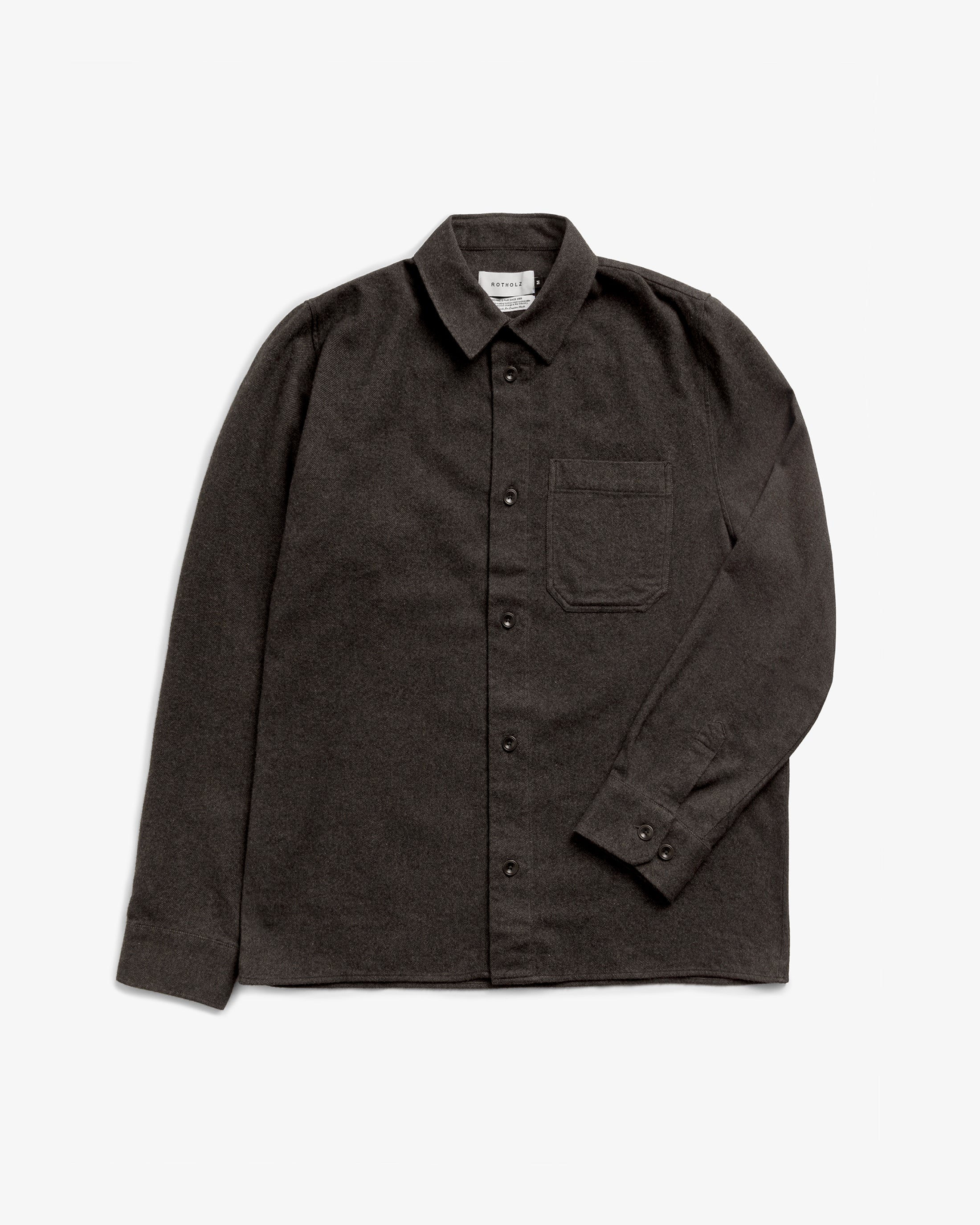Braunes Hemd Flanell aus Bio-Baumwolle von Rotholz