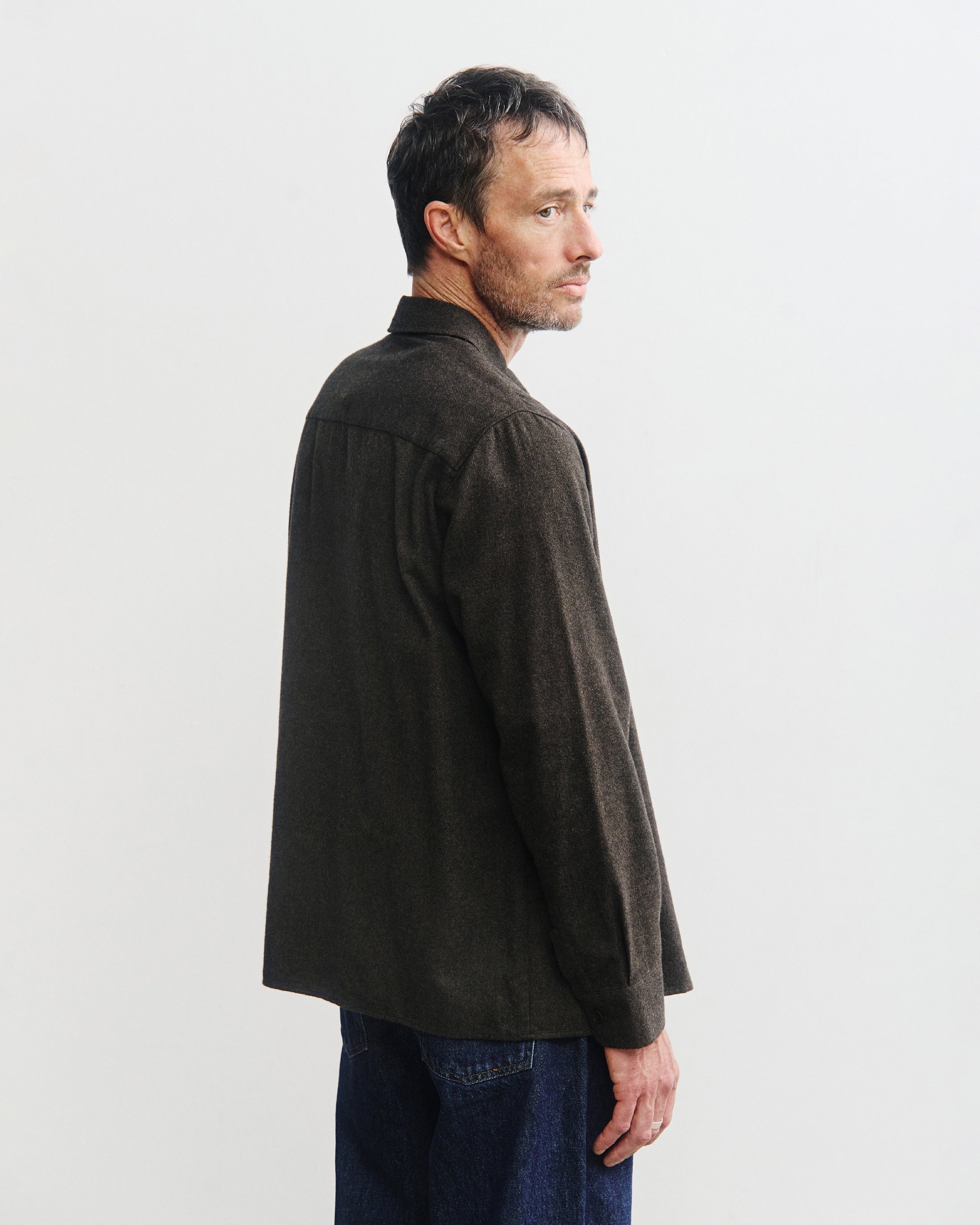 Braunes Hemd Flanell aus Bio-Baumwolle von Rotholz